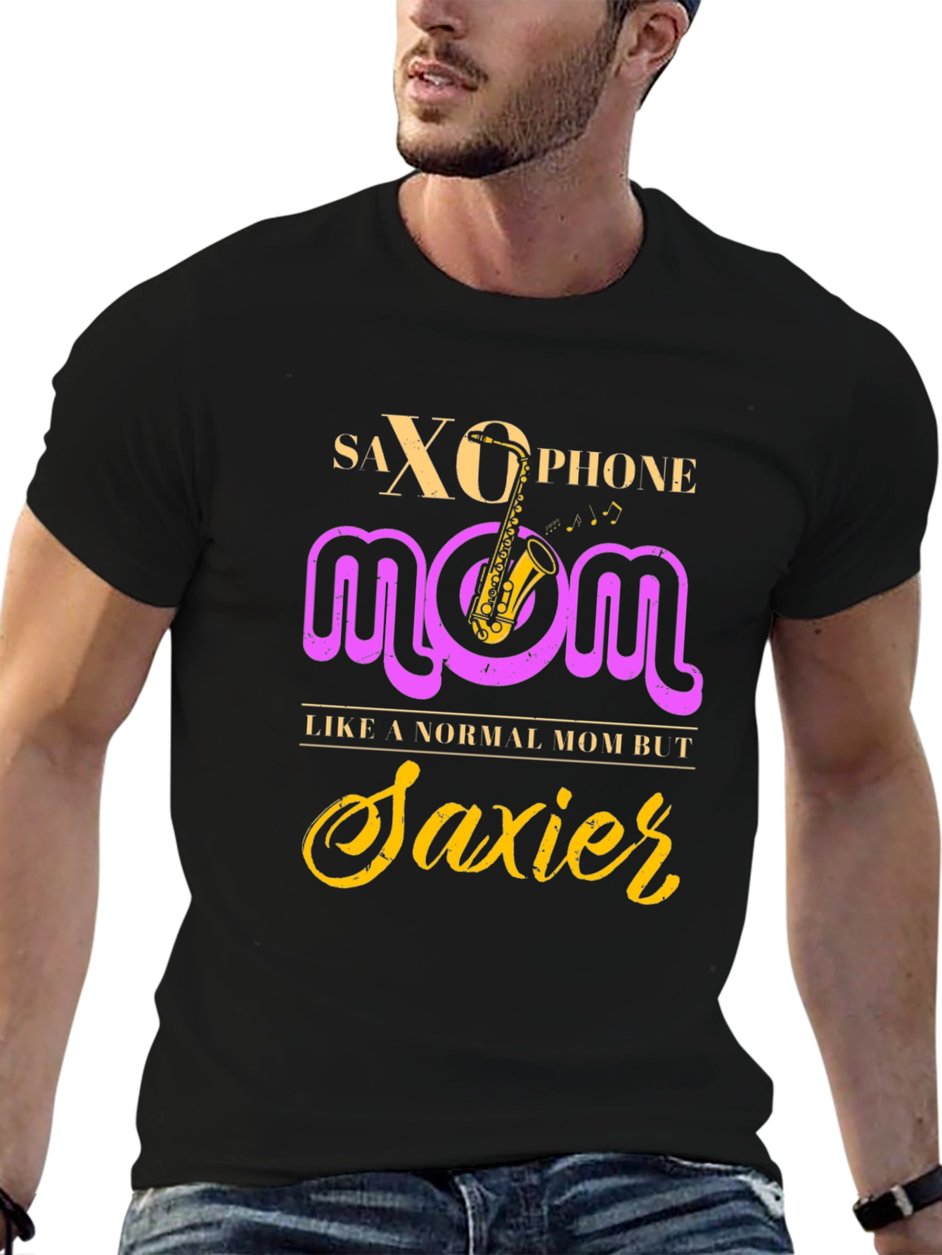 Saxophone Mom Graphic T-Shirt - Musicians Apparel