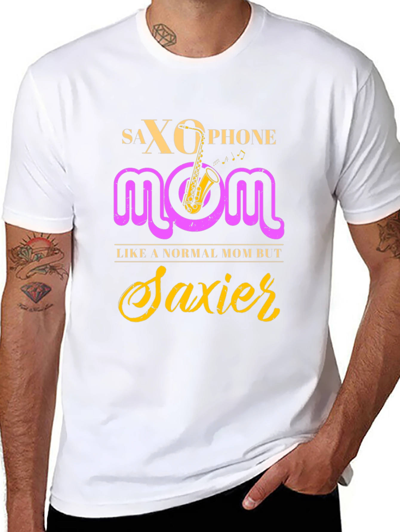 Saxophone Mom Graphic T-Shirt - Musicians Apparel