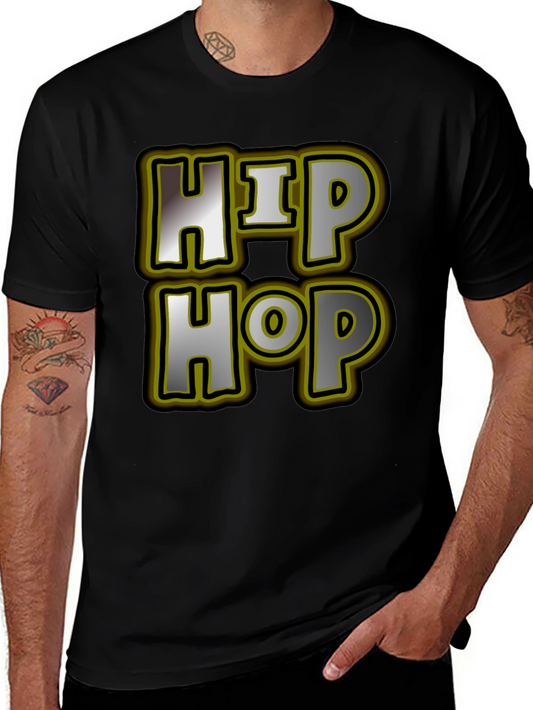 Hip Hop Graphic Tee - Mens Black T-Shirt