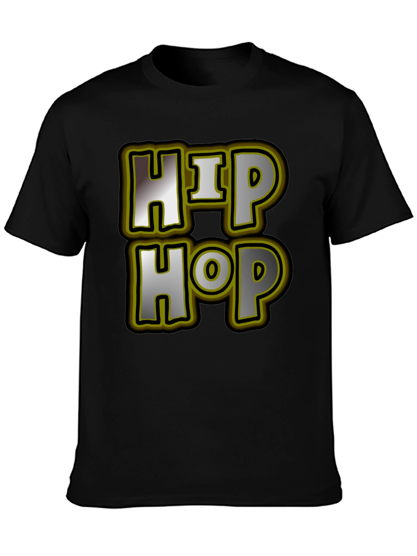 Hip Hop Graphic Tee - Mens Black T-Shirt