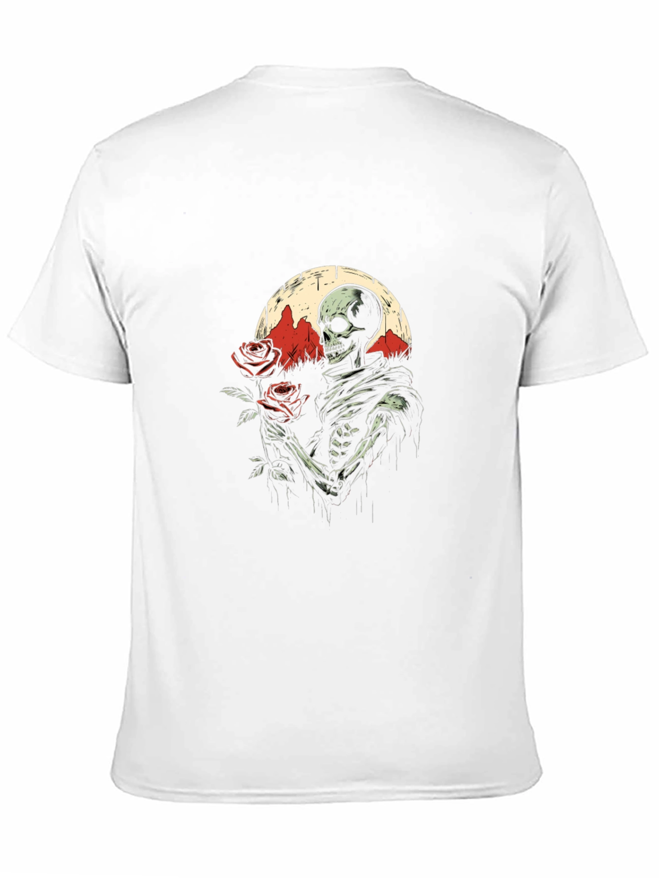 Grim Romance T-Shirt: Skeleton with Roses