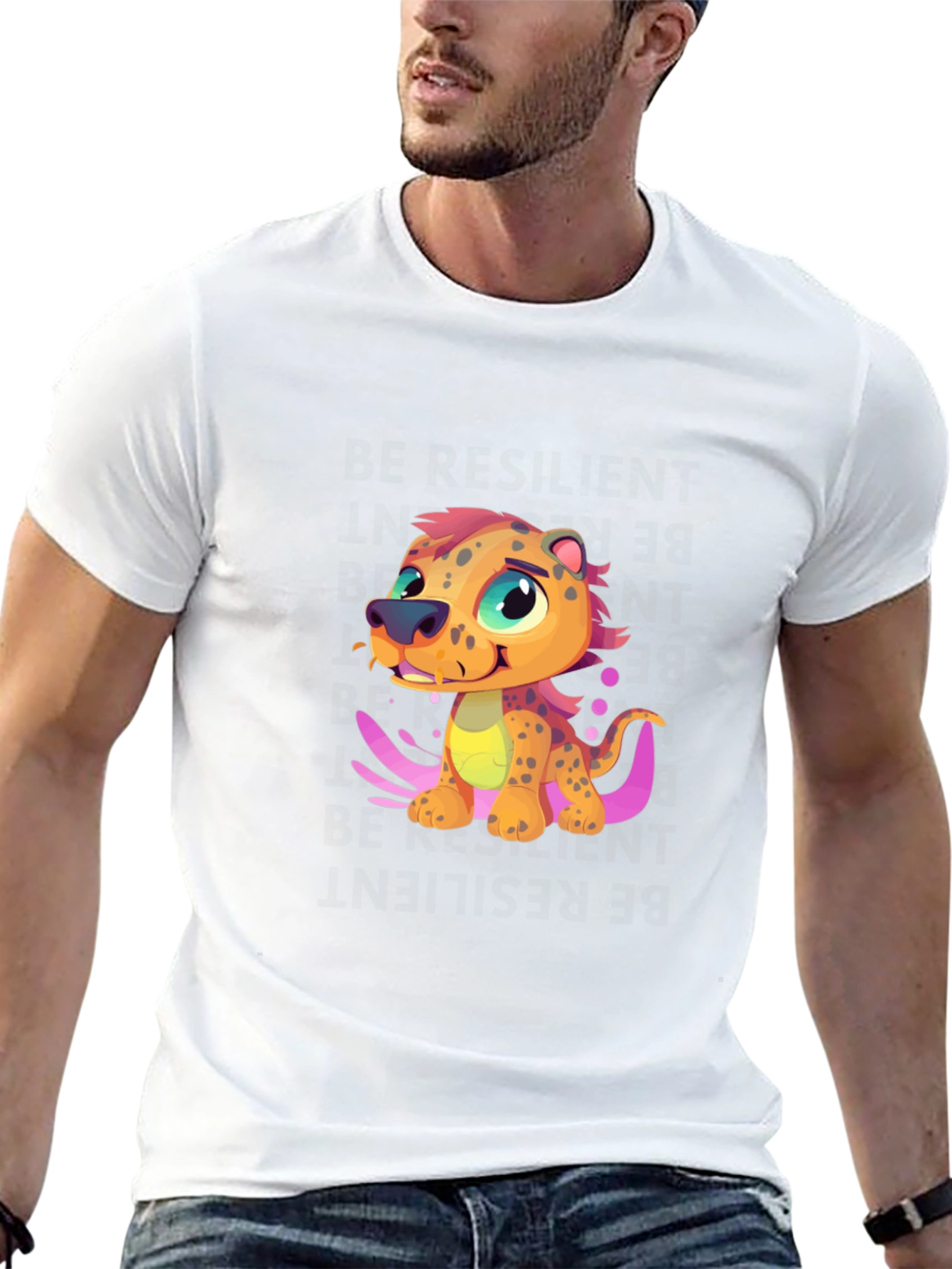 Cartoon Leopard T-Shirt - Fun Graphic Tee