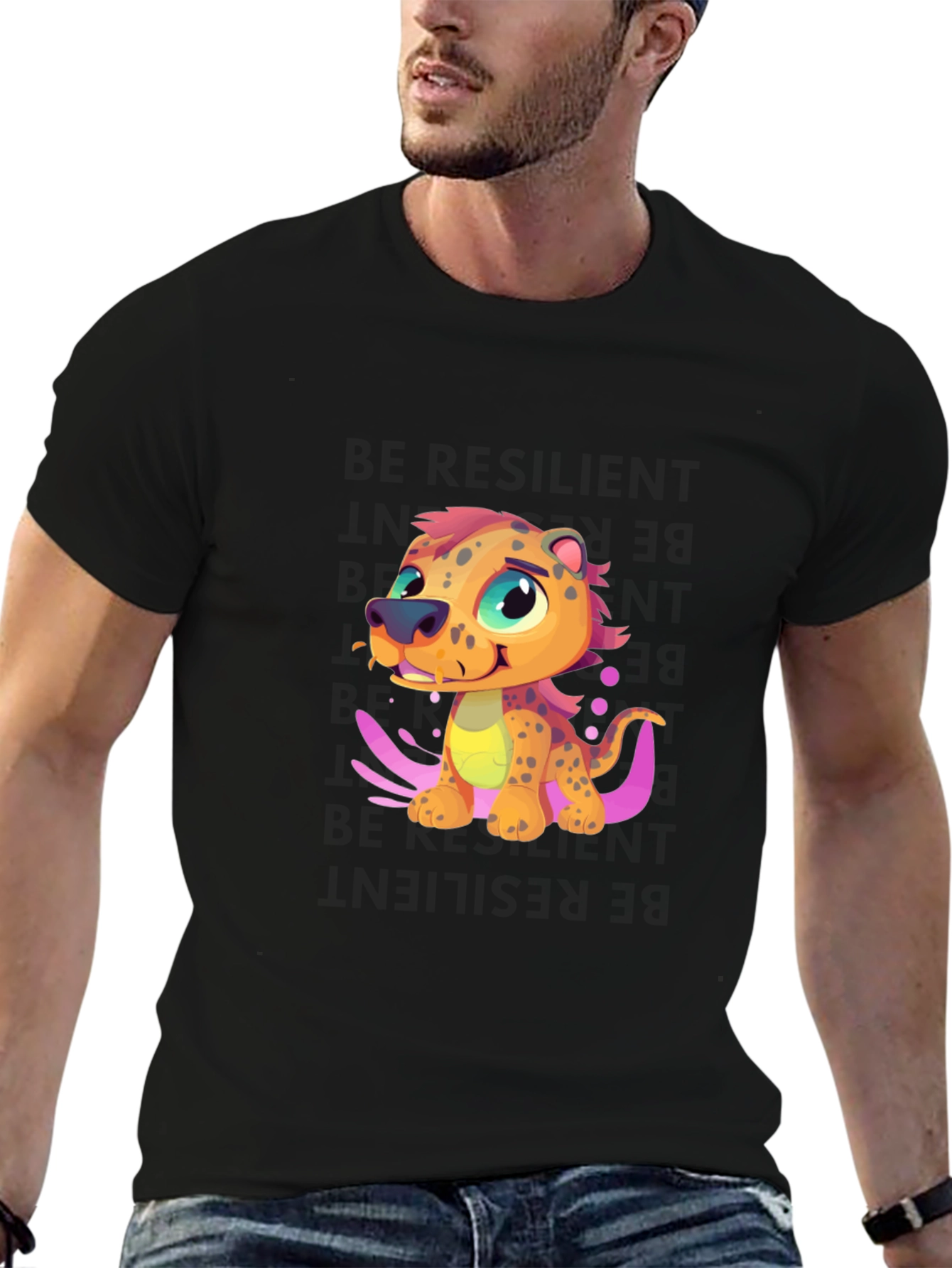 Cartoon Leopard T-Shirt - Fun Graphic Tee