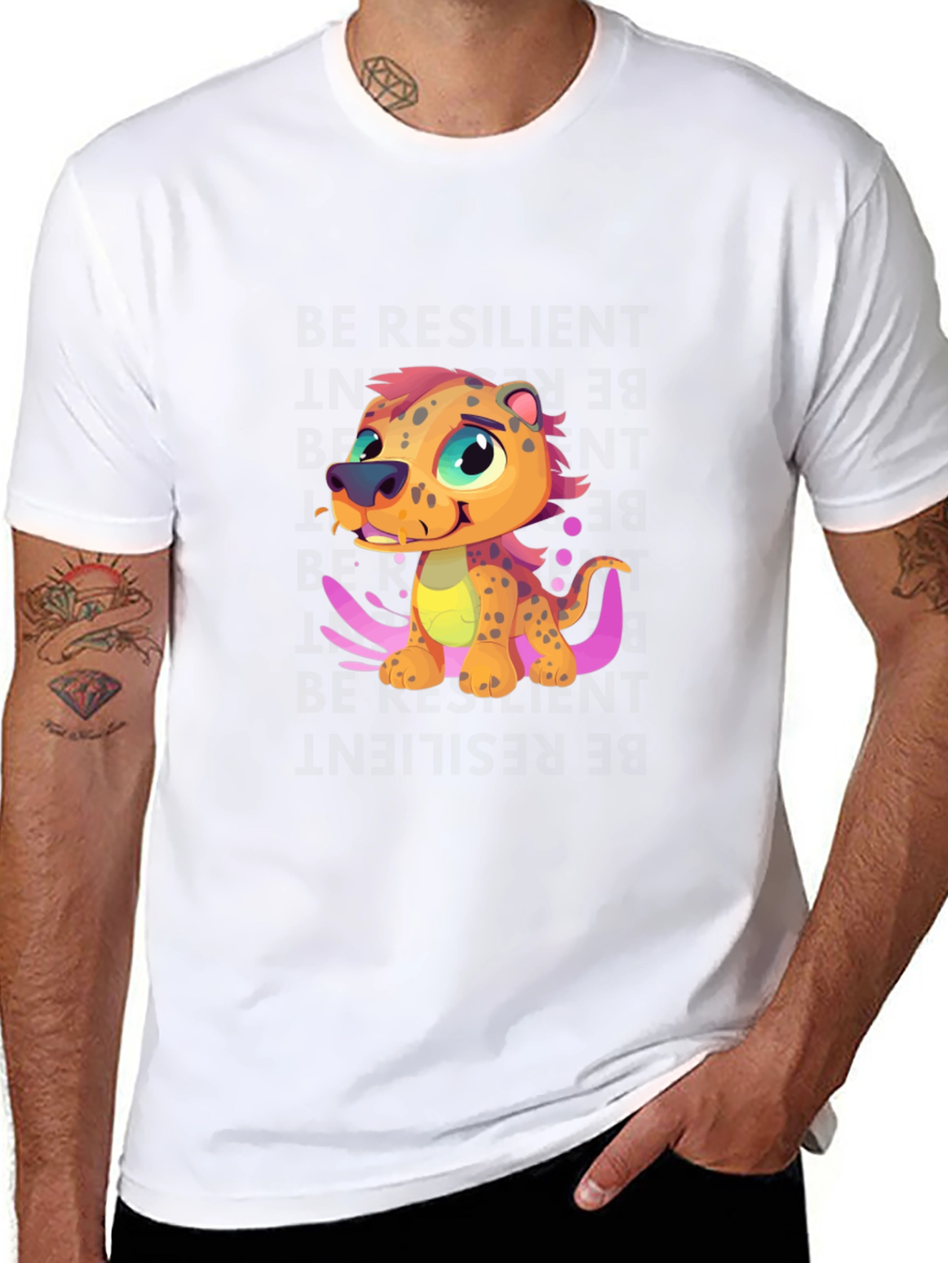 Cartoon Leopard T-Shirt - Fun Graphic Tee