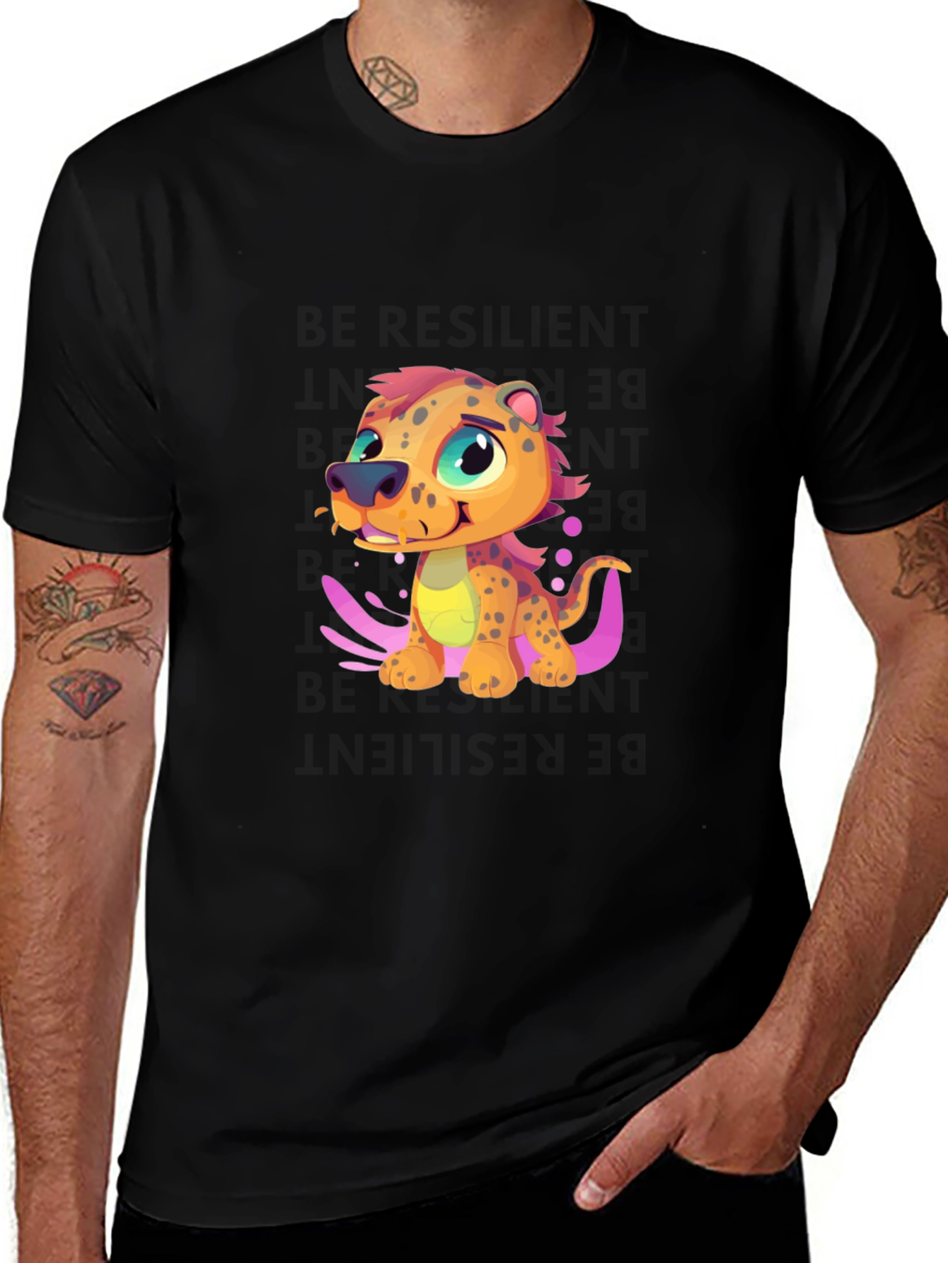 Cartoon Leopard T-Shirt - Fun Graphic Tee