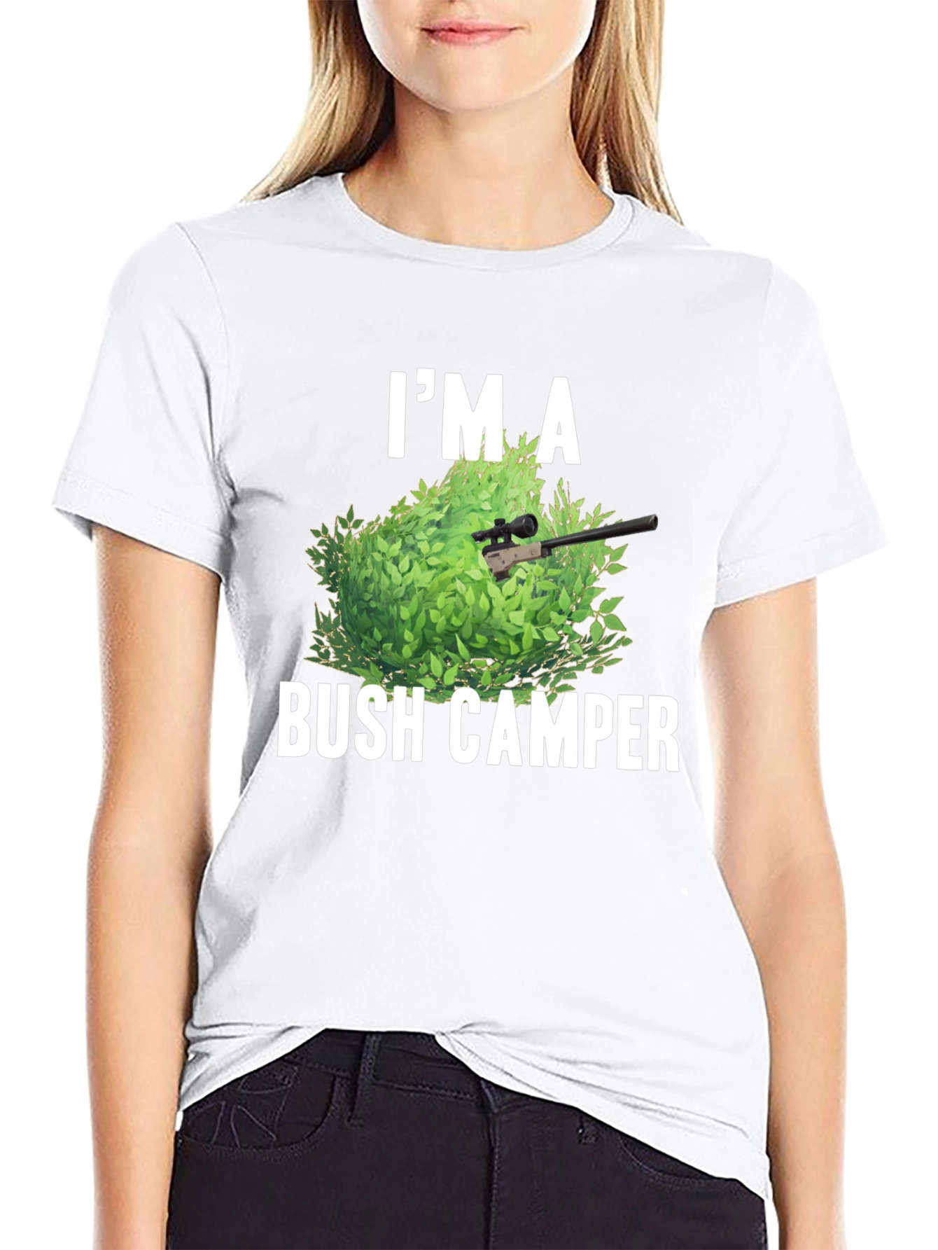 Bush Camper Graphic Tee - Funny Gaming Shirt