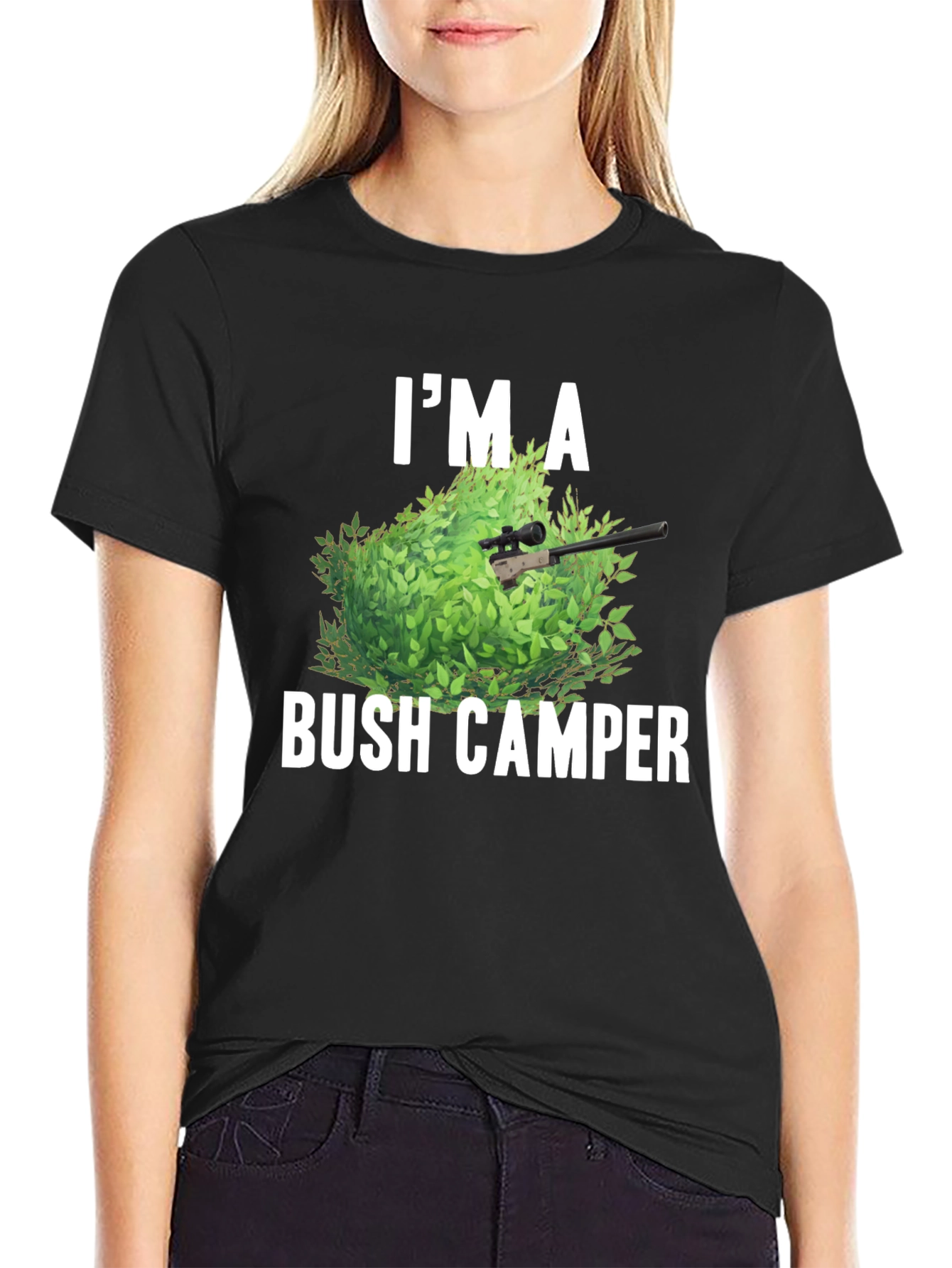 Bush Camper Graphic Tee - Funny Gaming Shirt