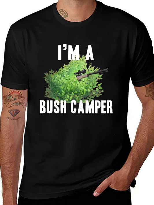 Bush Camper Graphic Tee - Funny Gaming Shirt