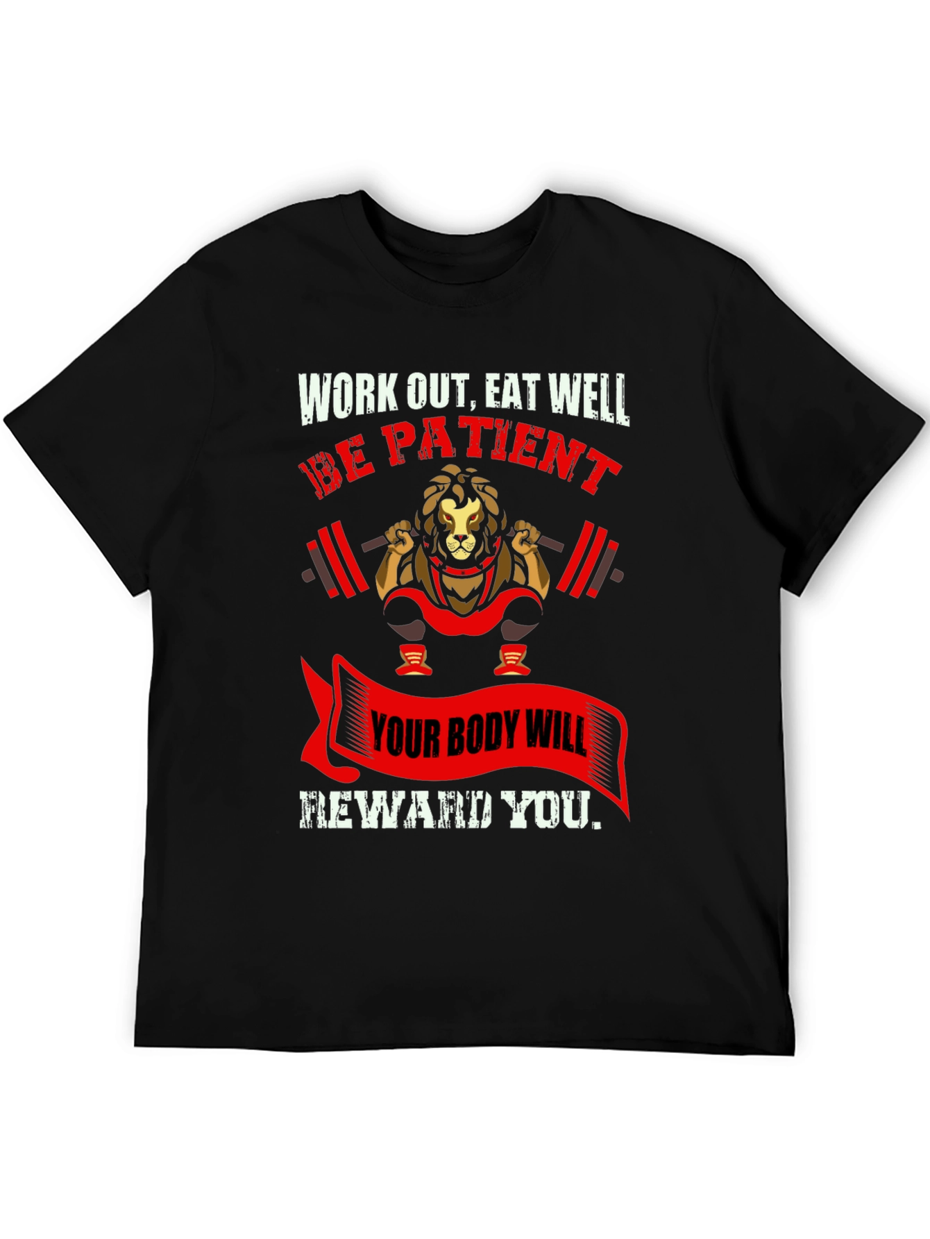 Workout Lion Graphic T-Shirt