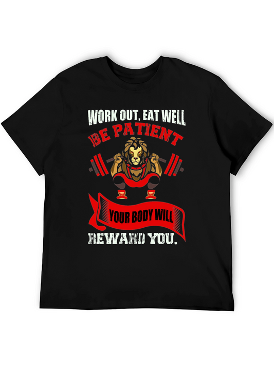 Workout Lion Graphic T-Shirt