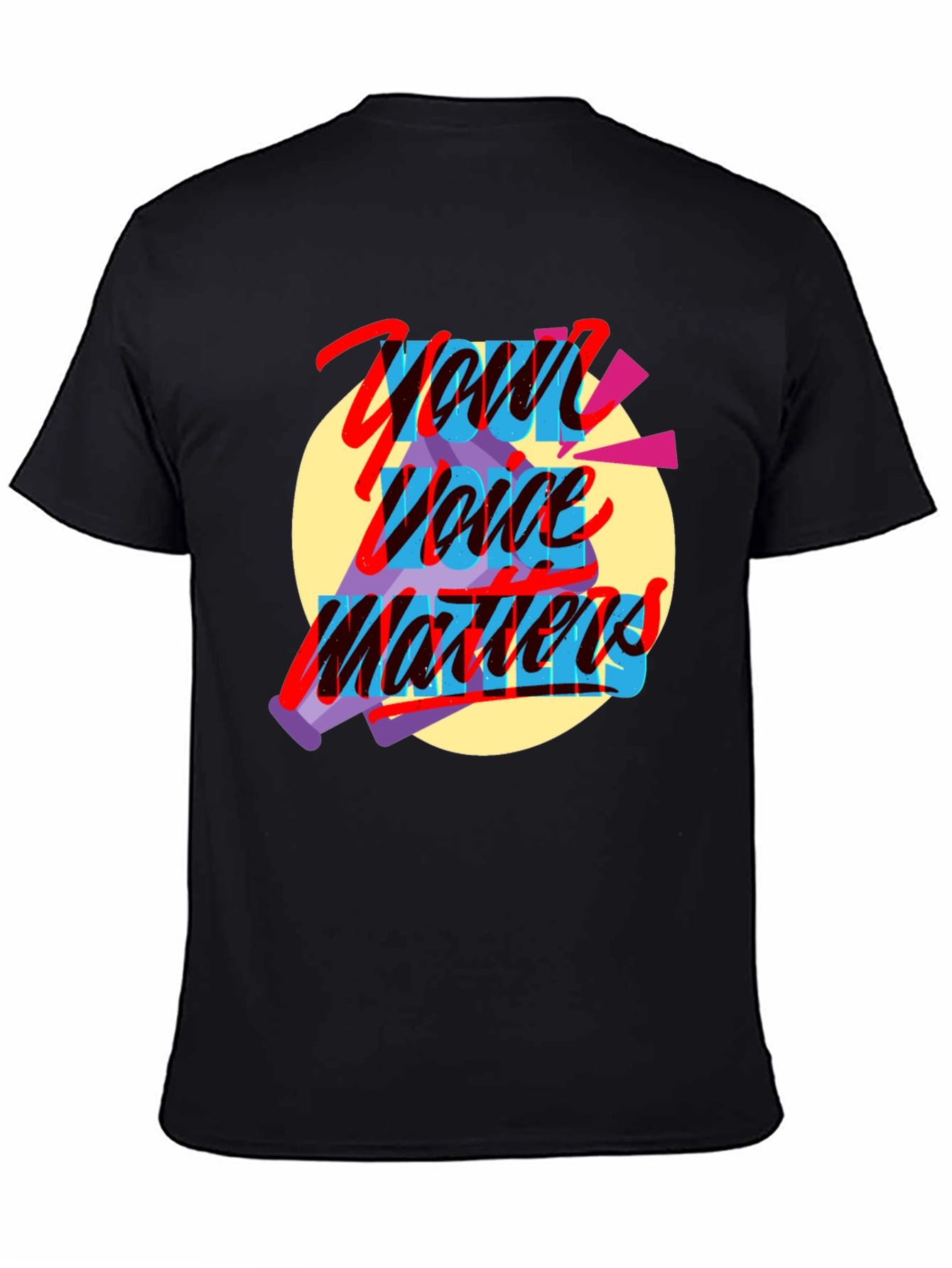 Your Voice Matters Graphic Tee - Black
