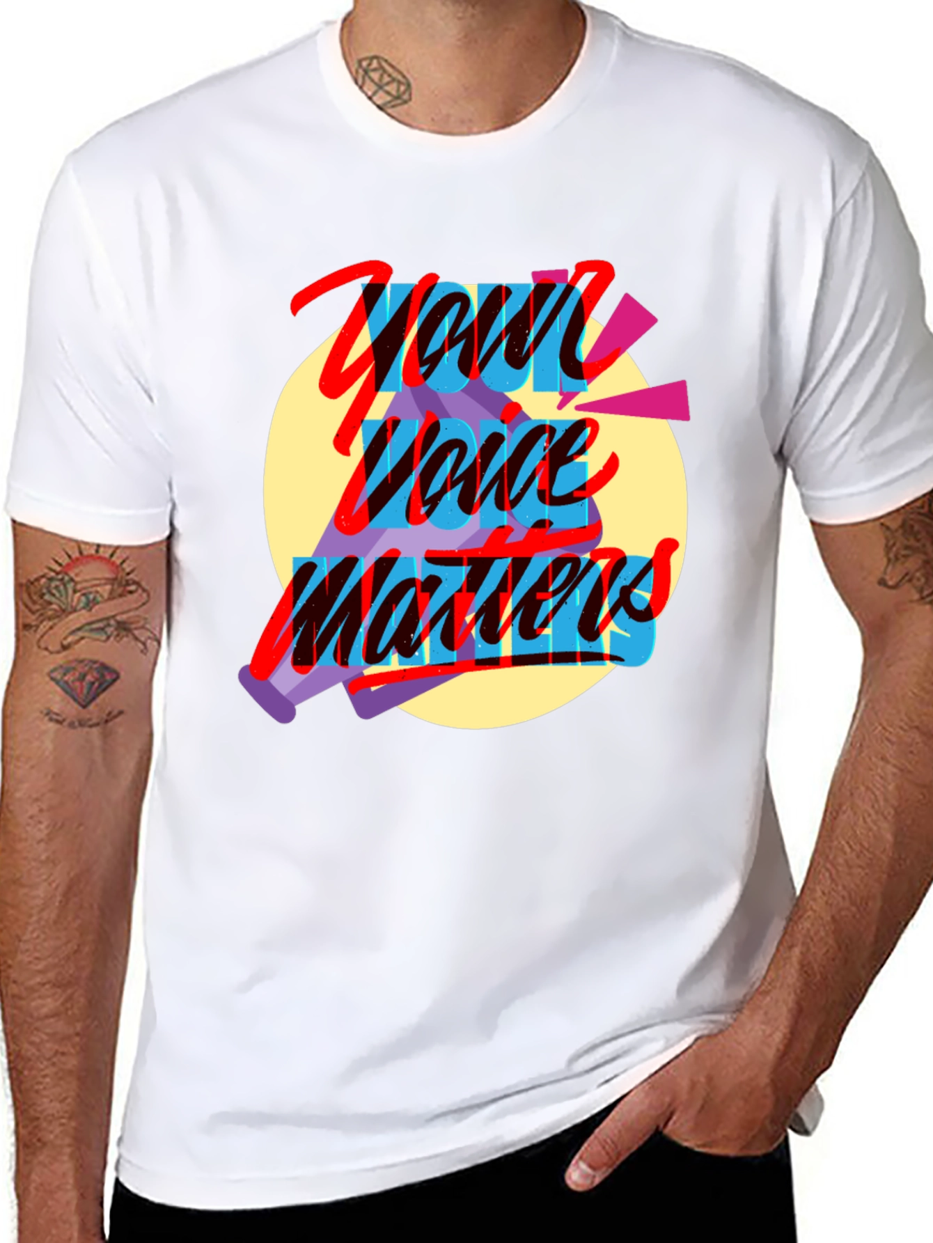Your Voice Matters Graphic Tee - Black