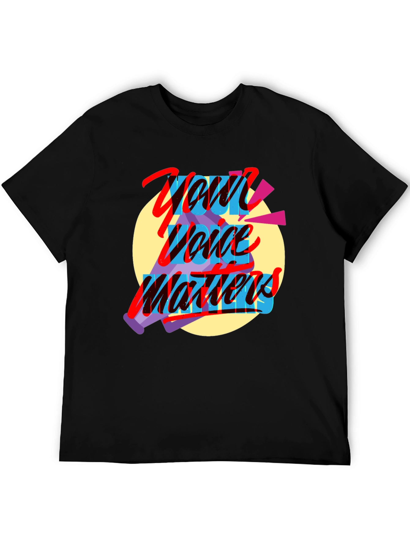 Your Voice Matters Graphic Tee - Black