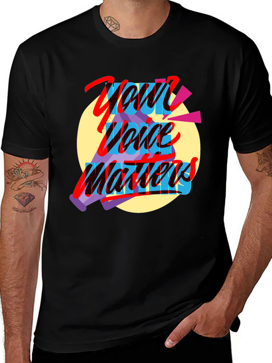 Your Voice Matters Graphic Tee - Black