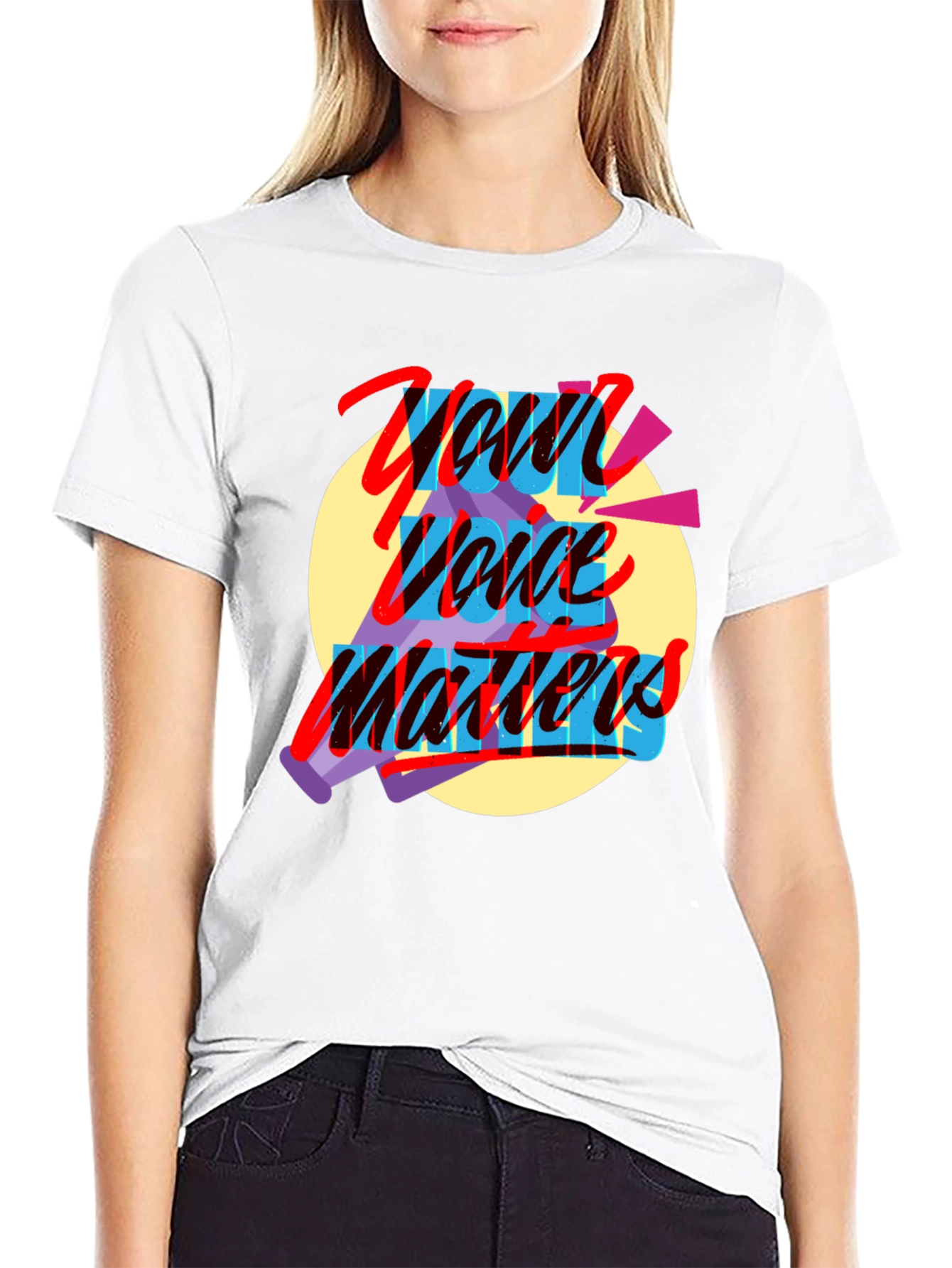 Your Voice Matters Graphic Tee - Black