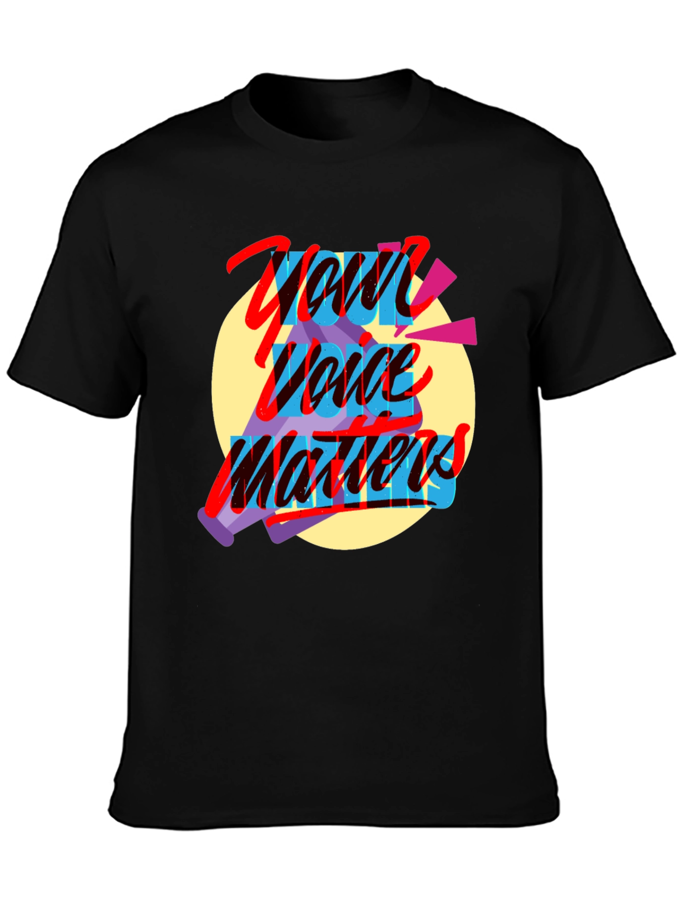 Your Voice Matters Graphic Tee - Black