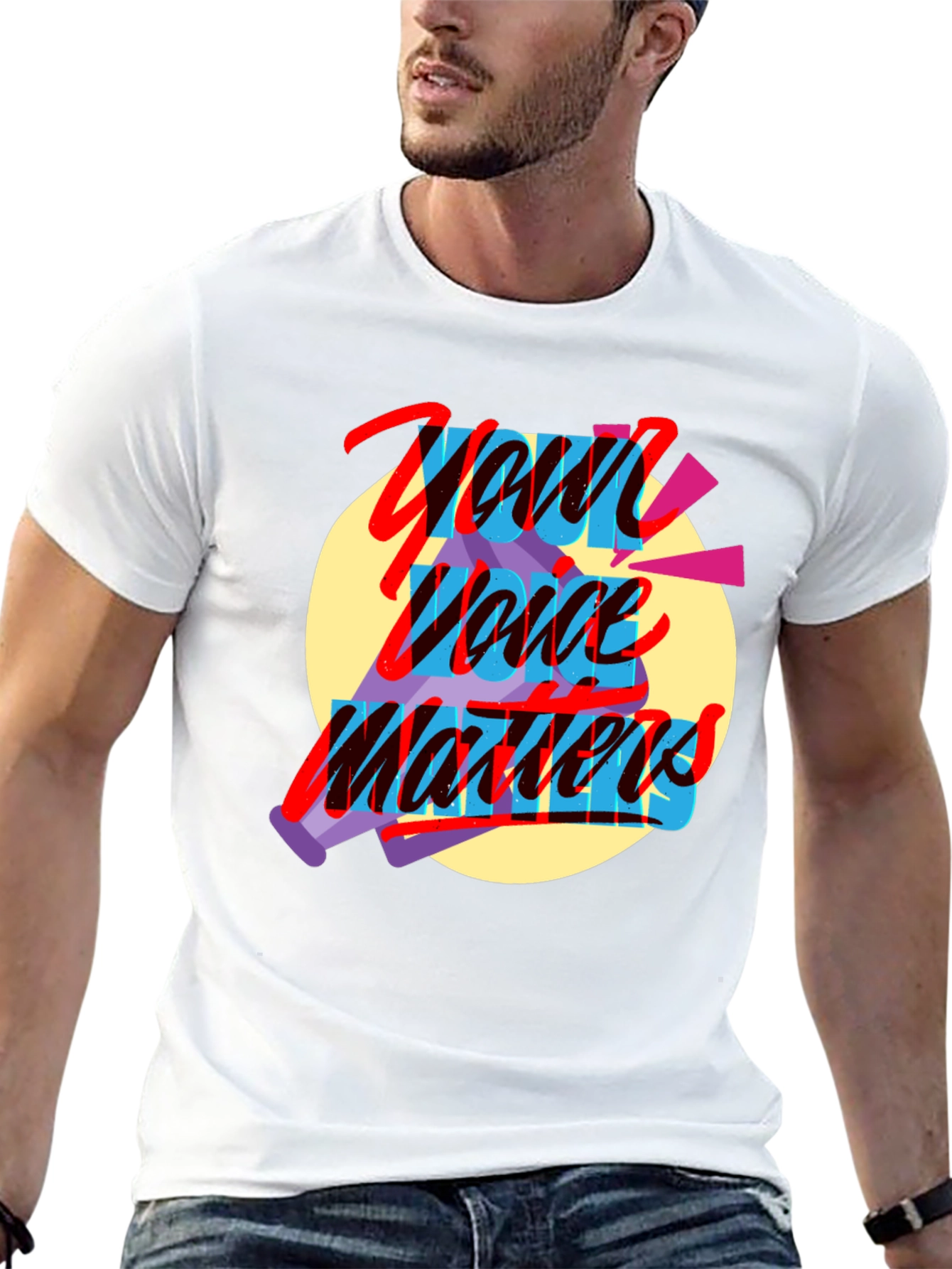 Your Voice Matters Graphic Tee - Black