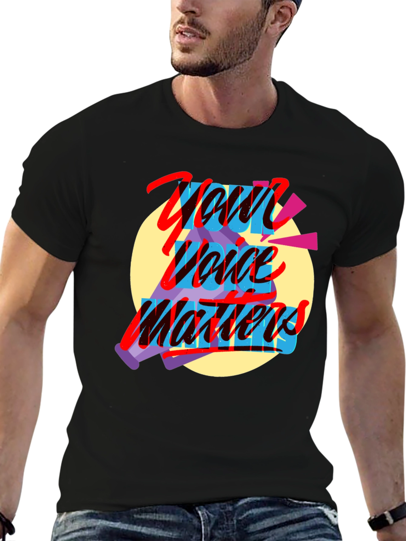 Your Voice Matters Graphic Tee - Black