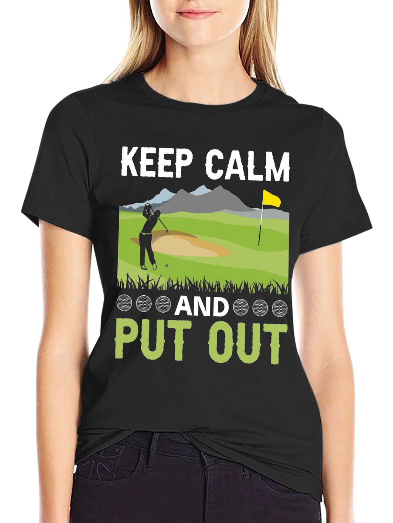 Keep Calm & Put Out Funny Golf T-Shirt
