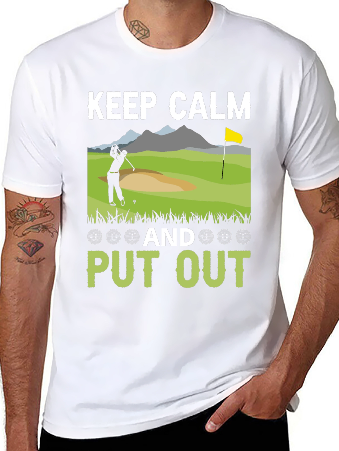 Keep Calm & Put Out Funny Golf T-Shirt