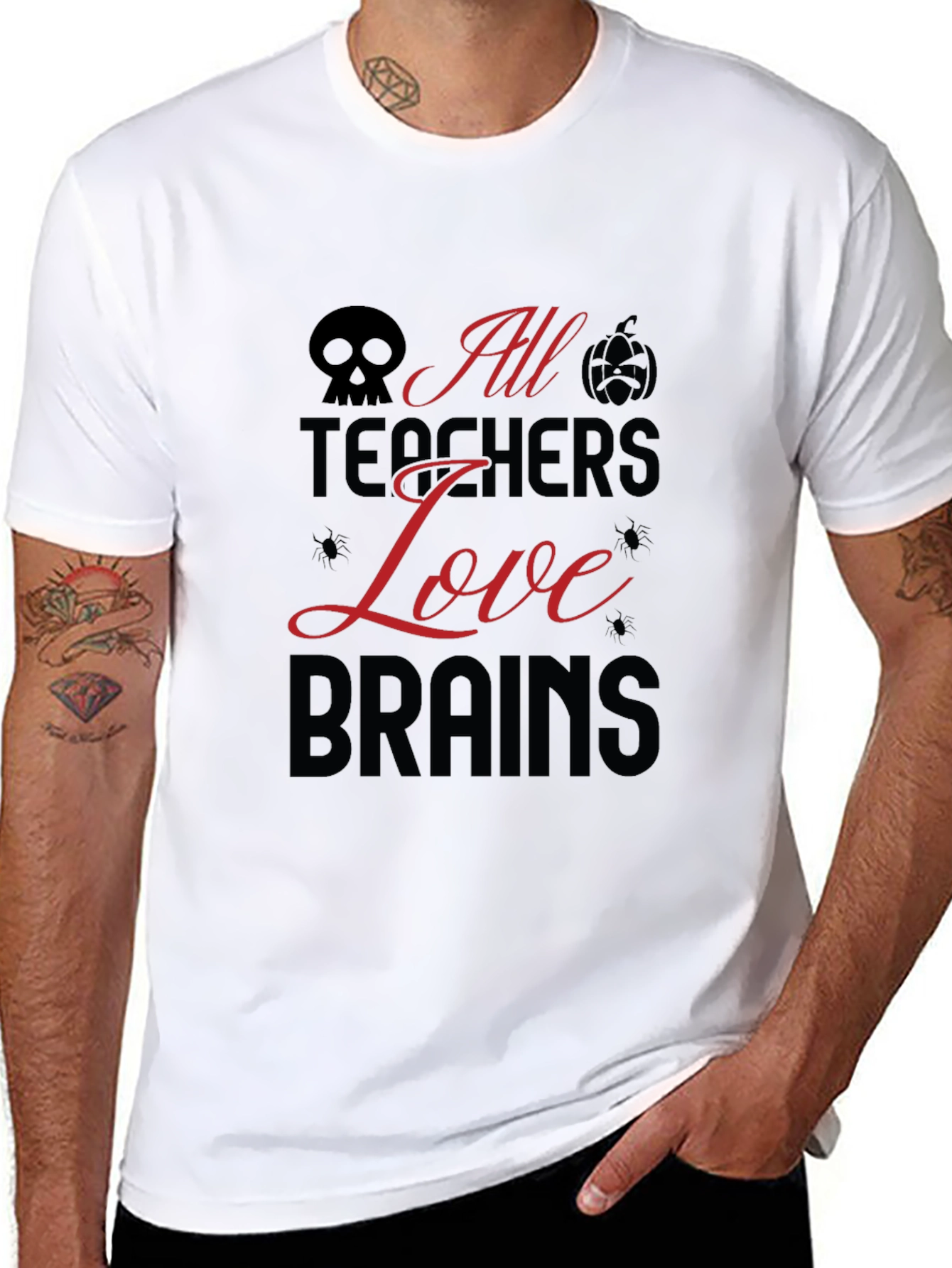 All Teachers Love Brains Halloween T-Shirt