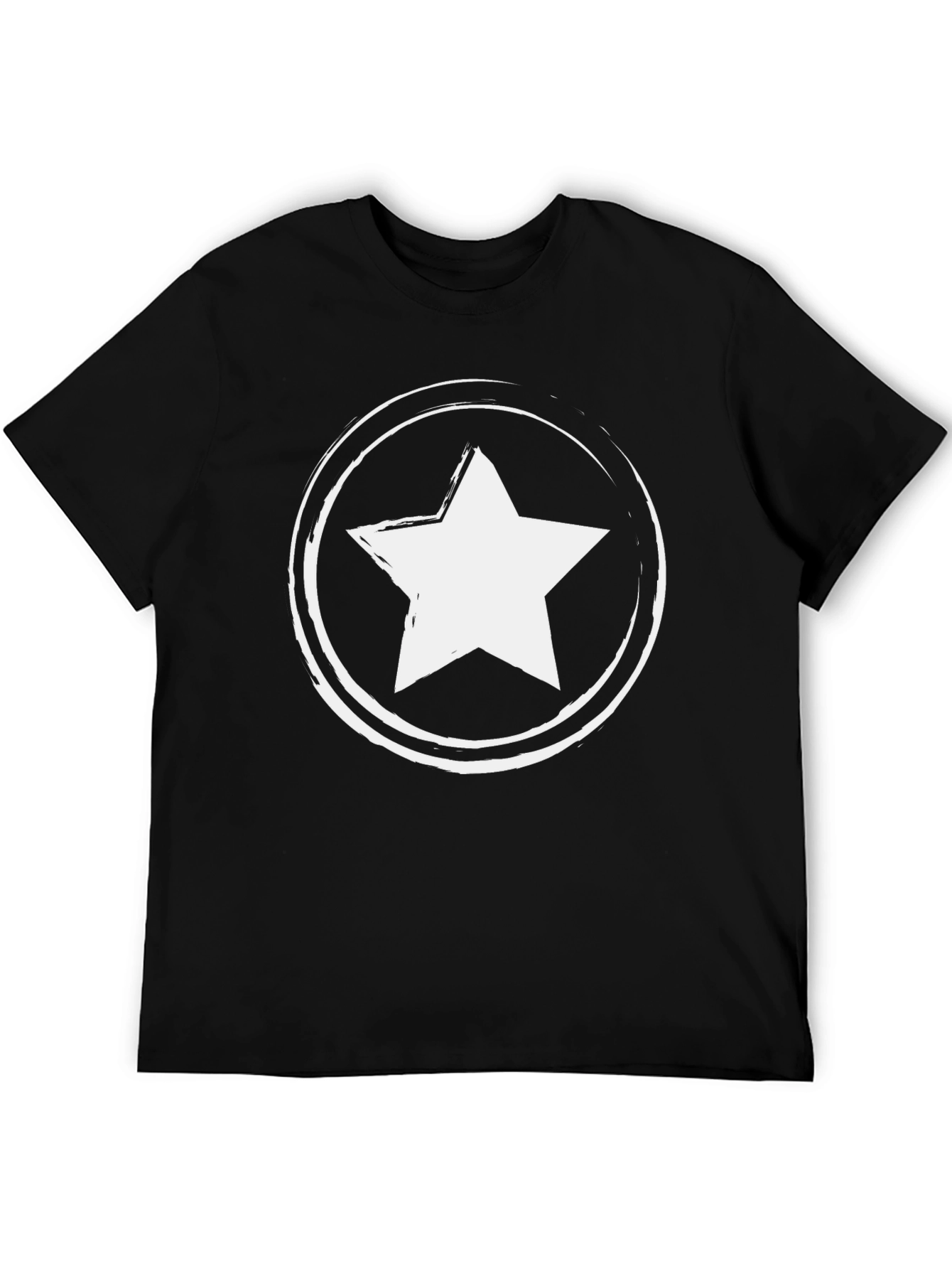 Star Graphic T-Shirt - Casual Black Tee