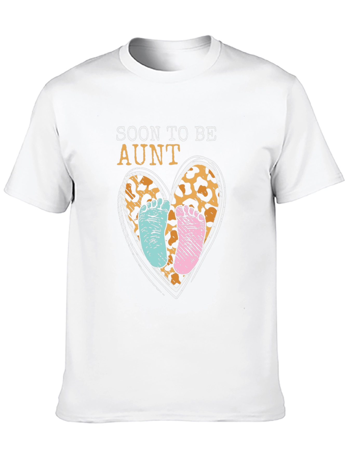 Soon to Be Aunt T-Shirt Cute Leopard Heart
