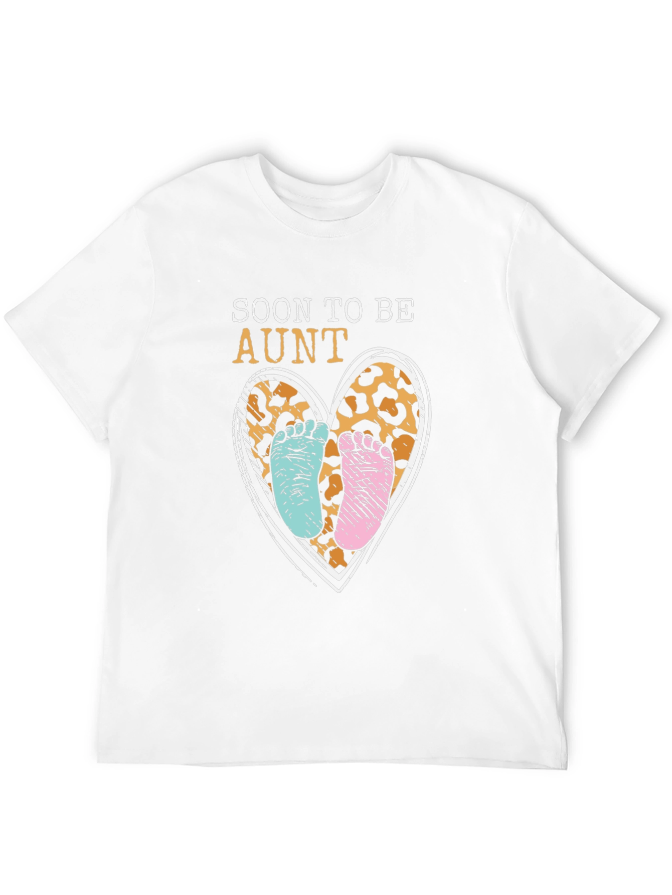 Soon to Be Aunt T-Shirt Cute Leopard Heart