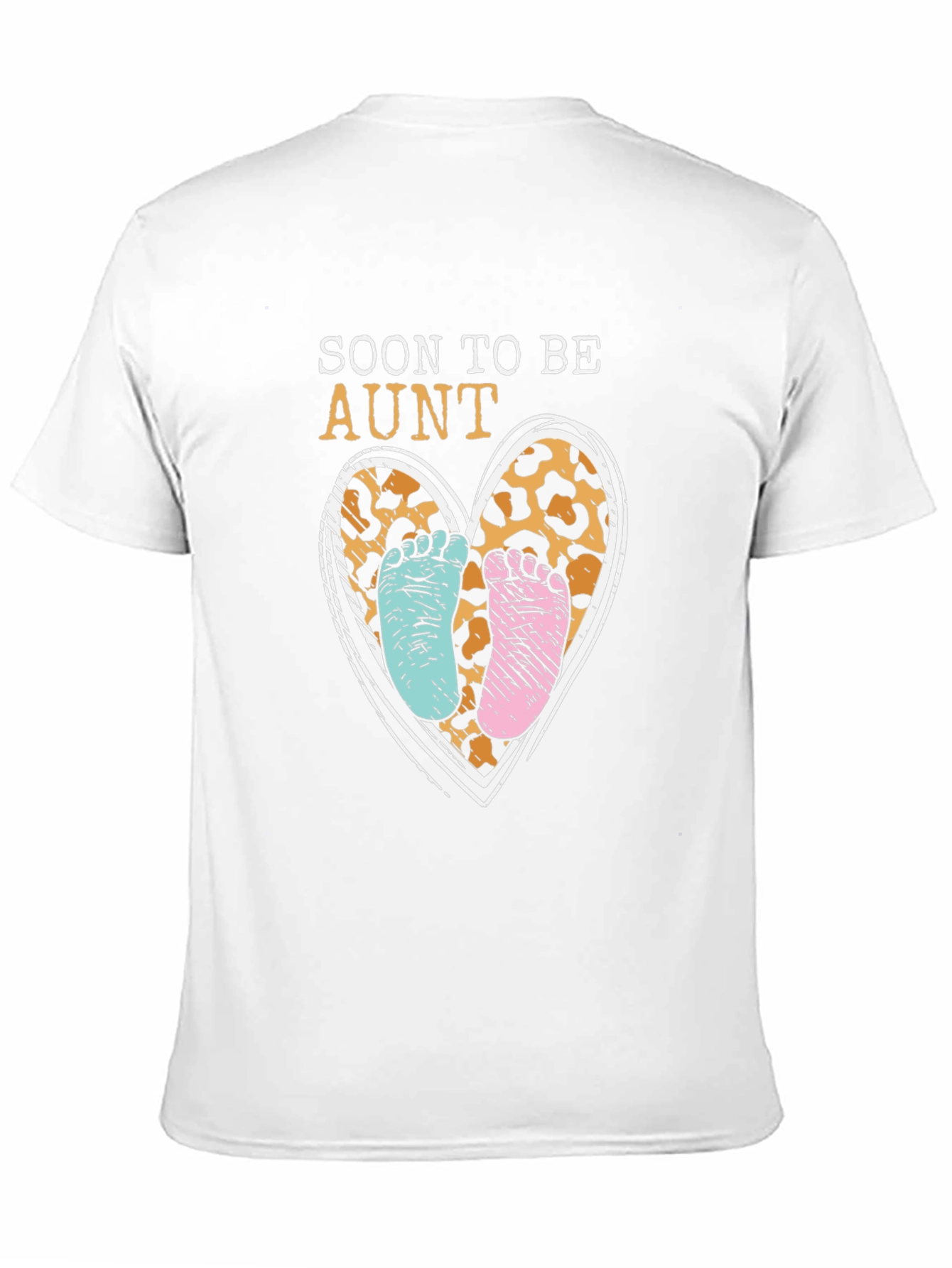 Soon to Be Aunt T-Shirt Cute Leopard Heart