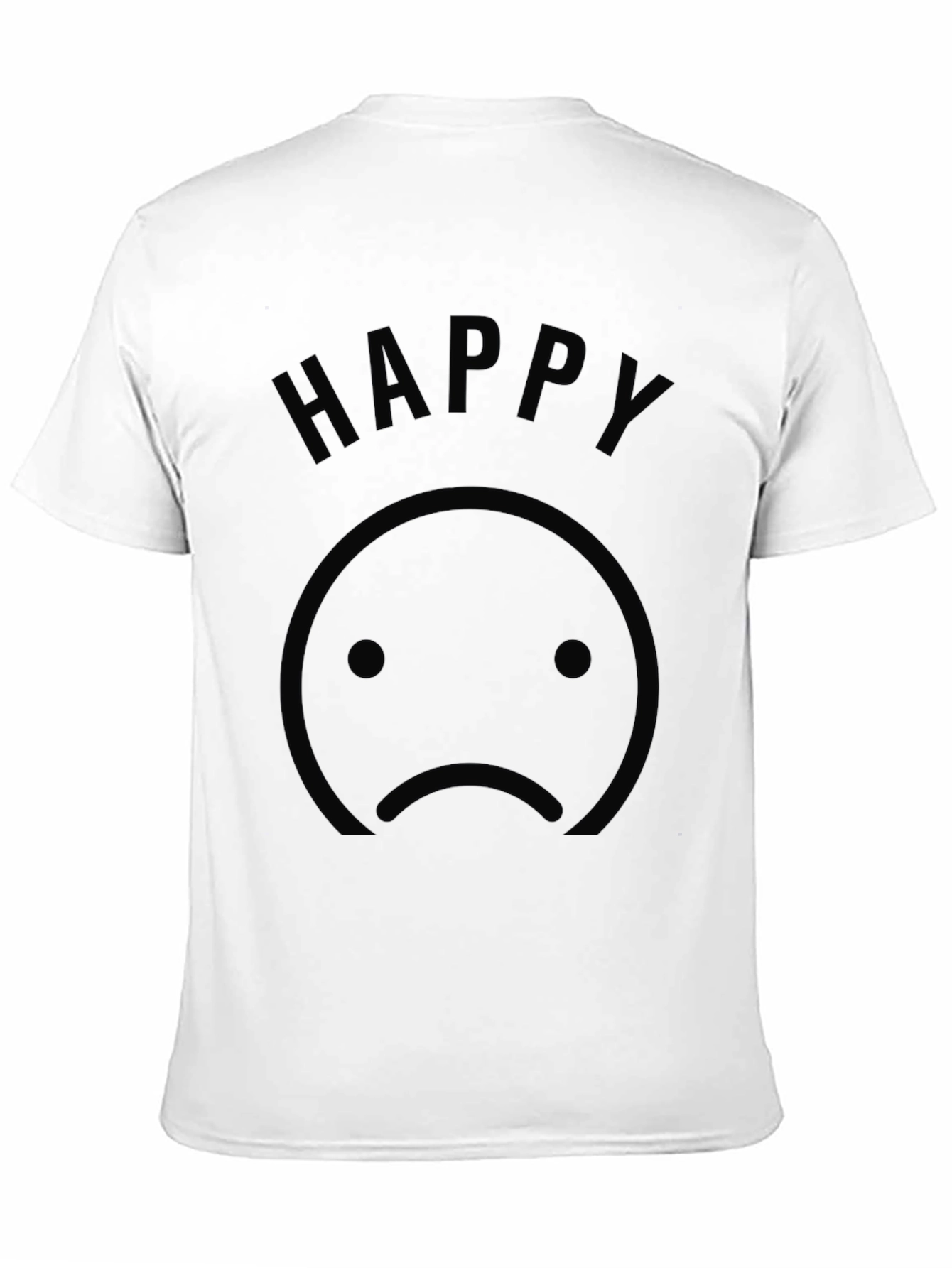 Happy Sad Graphic Tee - Unisex Cotton T-Shirt