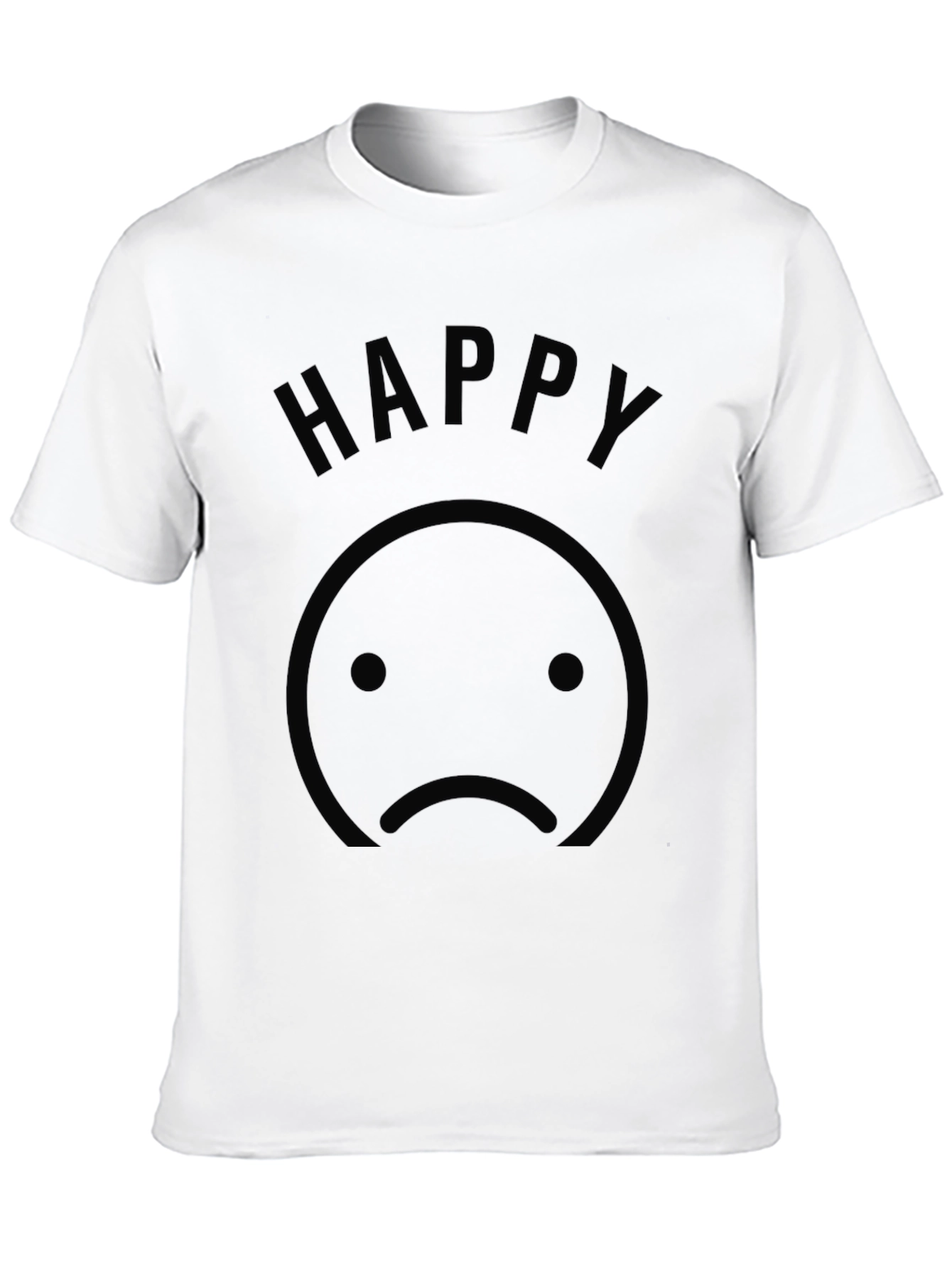 Happy Sad Graphic Tee - Unisex Cotton T-Shirt