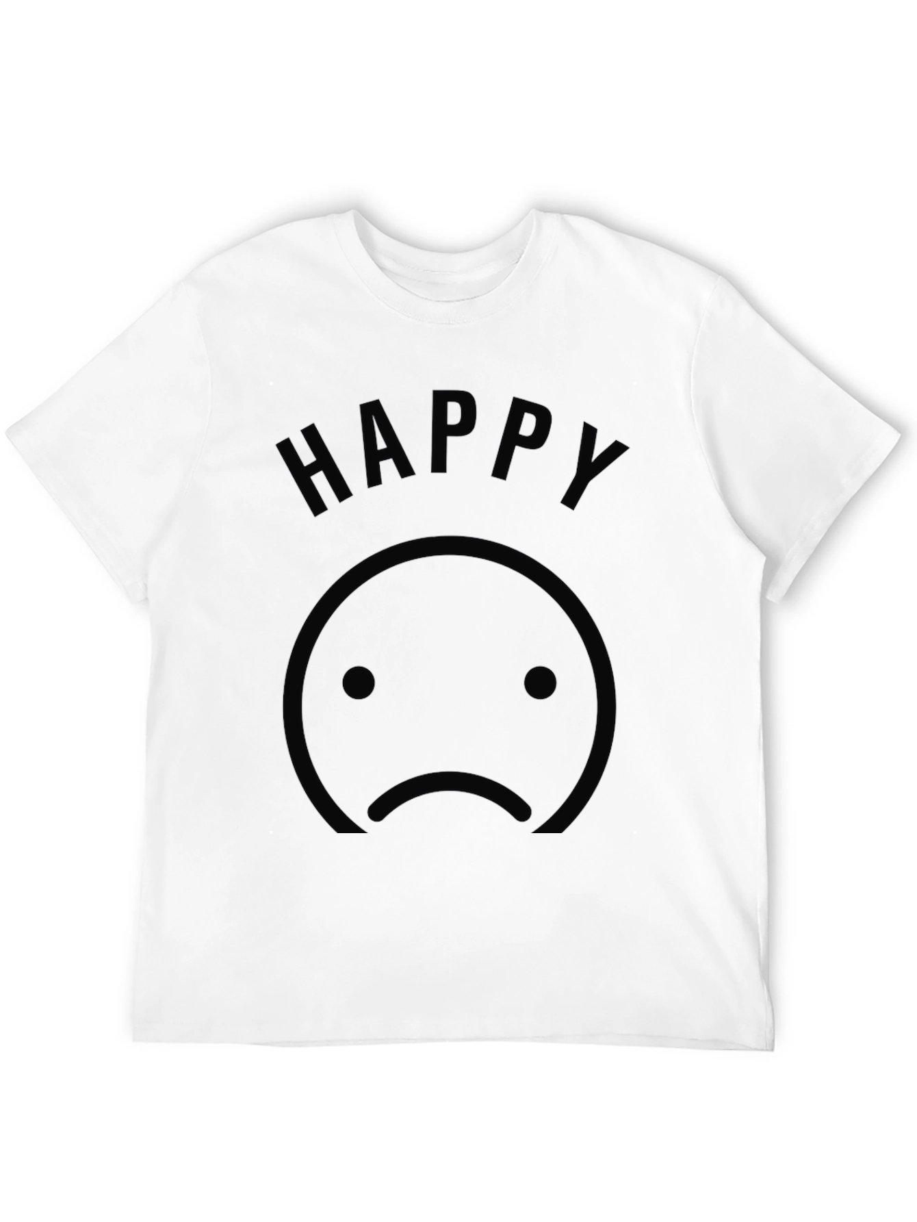 Happy Sad Graphic Tee - Unisex Cotton T-Shirt