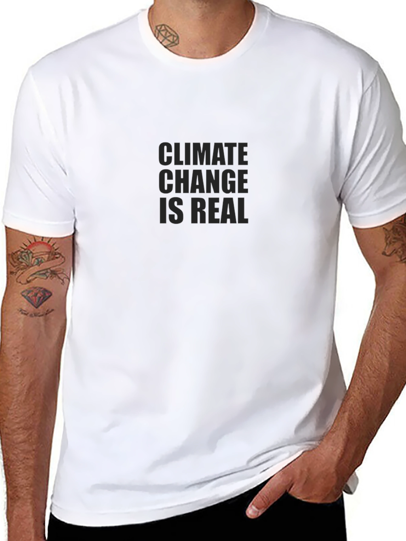 Climate Change is Real Black T-Shirt