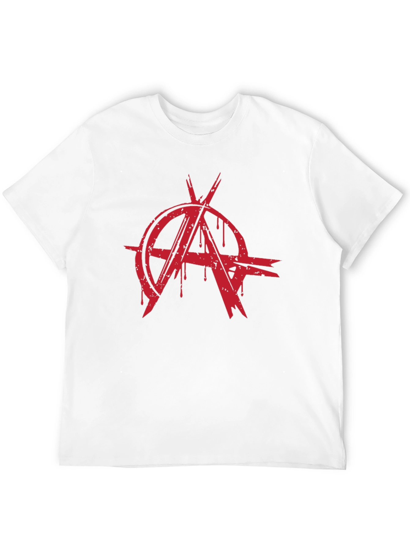 Anarchy Symbol T-Shirt - Bold Red Graphic Print