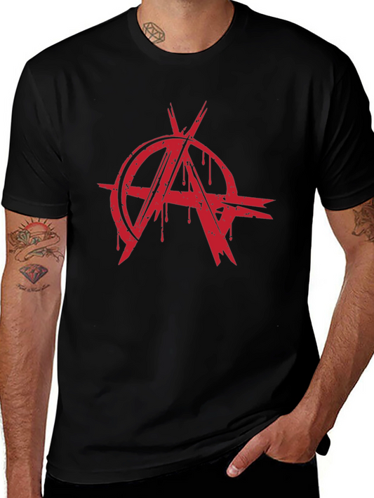 Anarchy Symbol T-Shirt - Bold Red Graphic Print