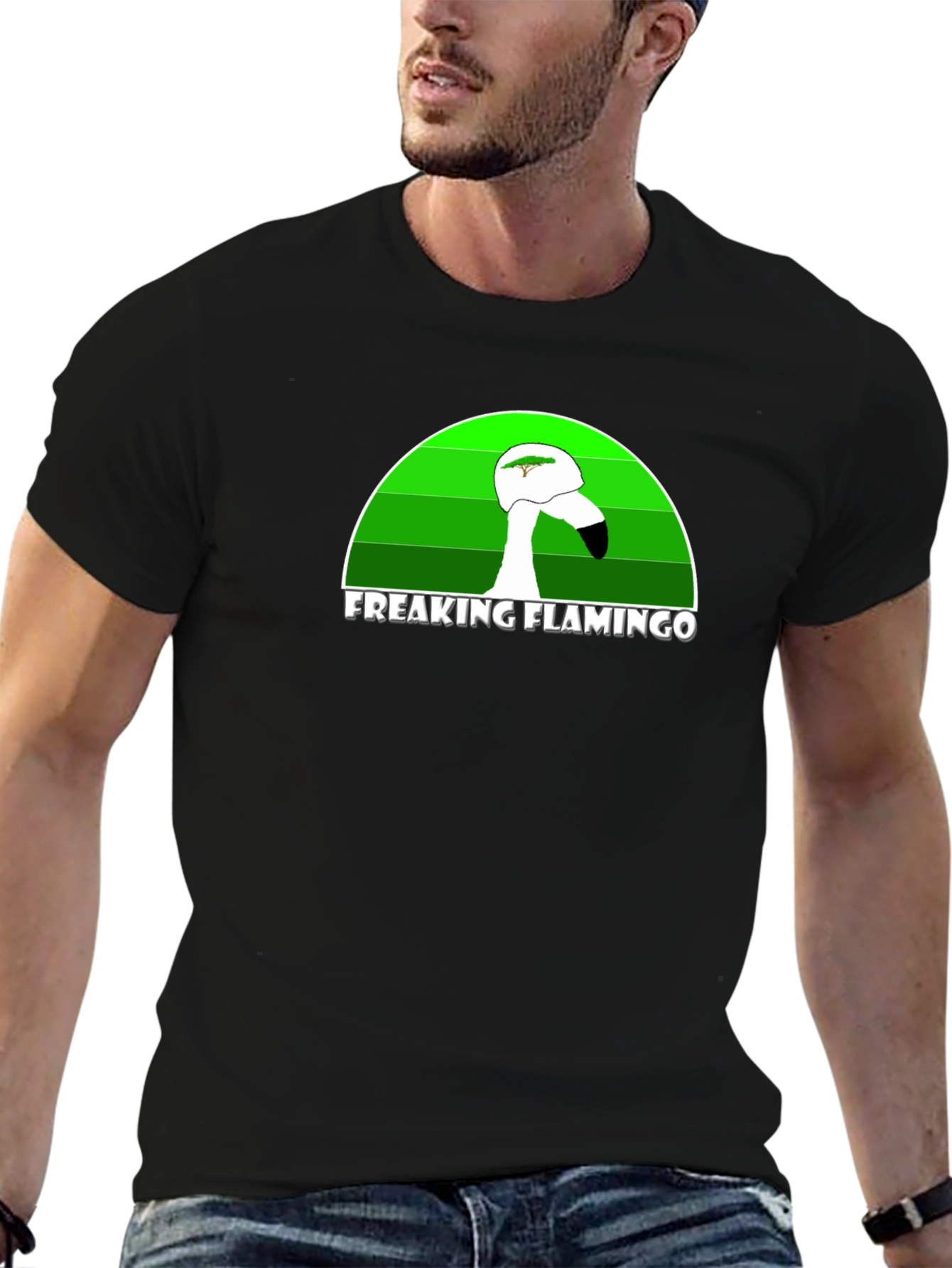Freaking Flamingo Graphic T-Shirt
