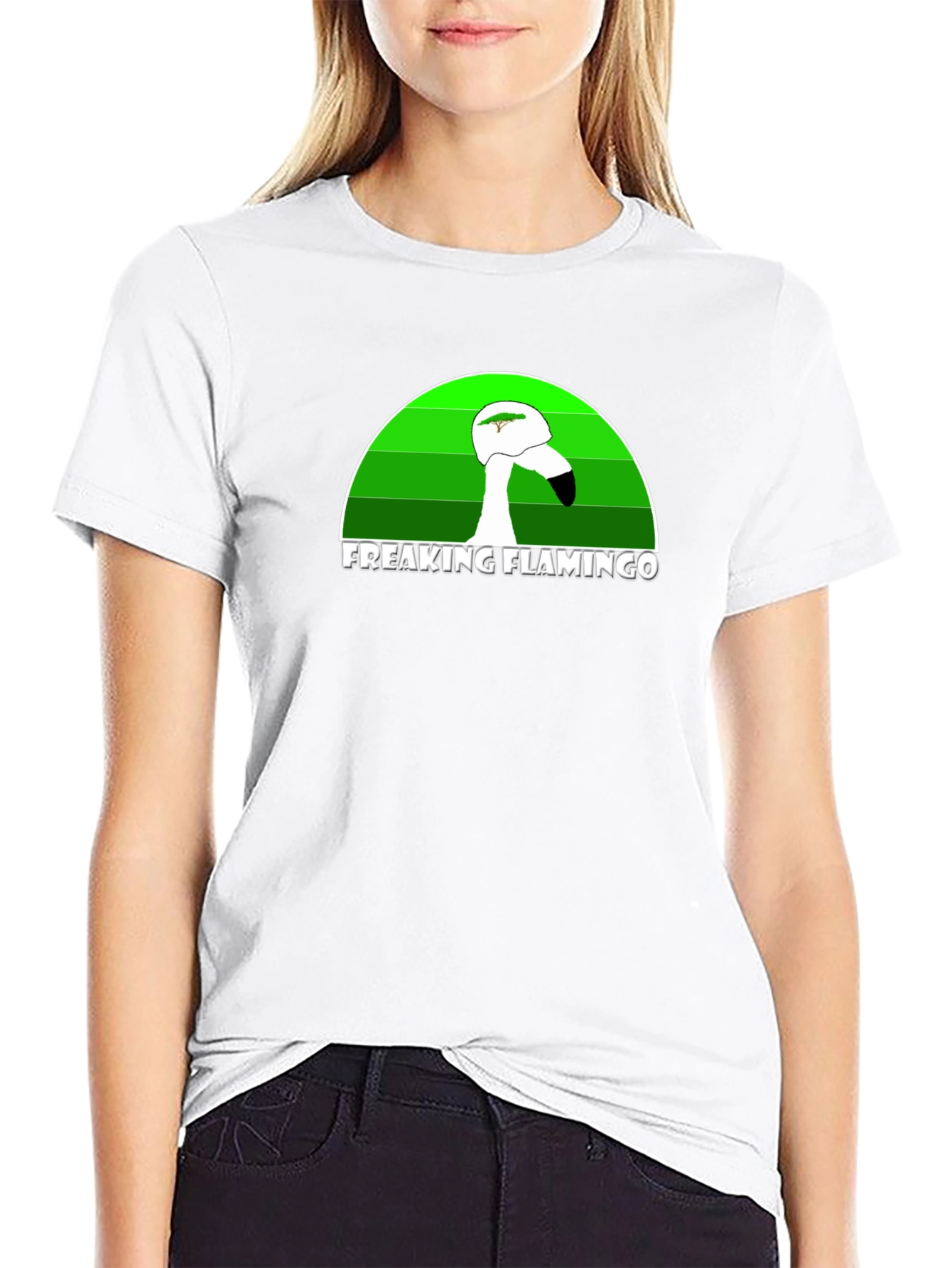 Freaking Flamingo Graphic T-Shirt