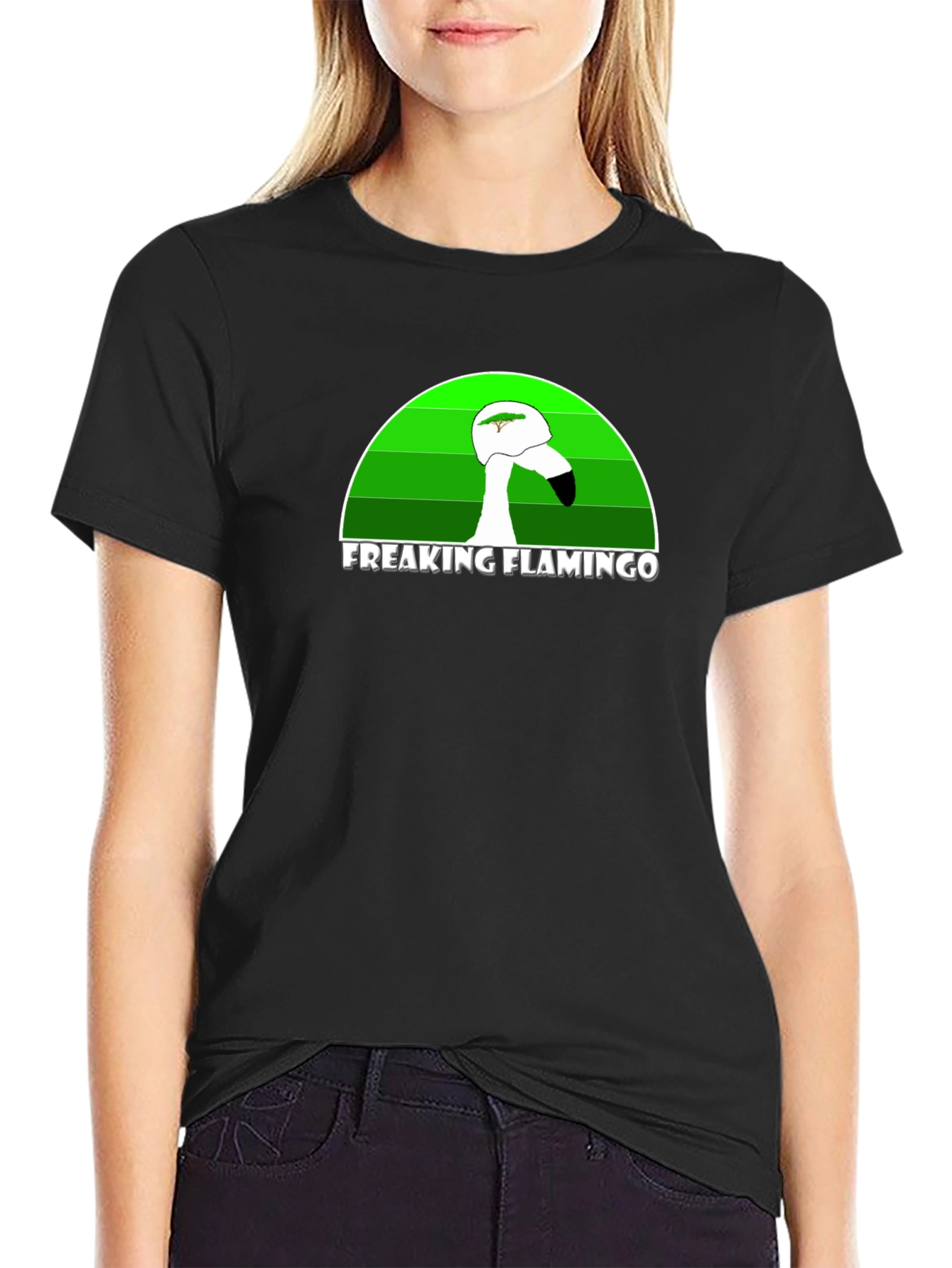 Freaking Flamingo Graphic T-Shirt