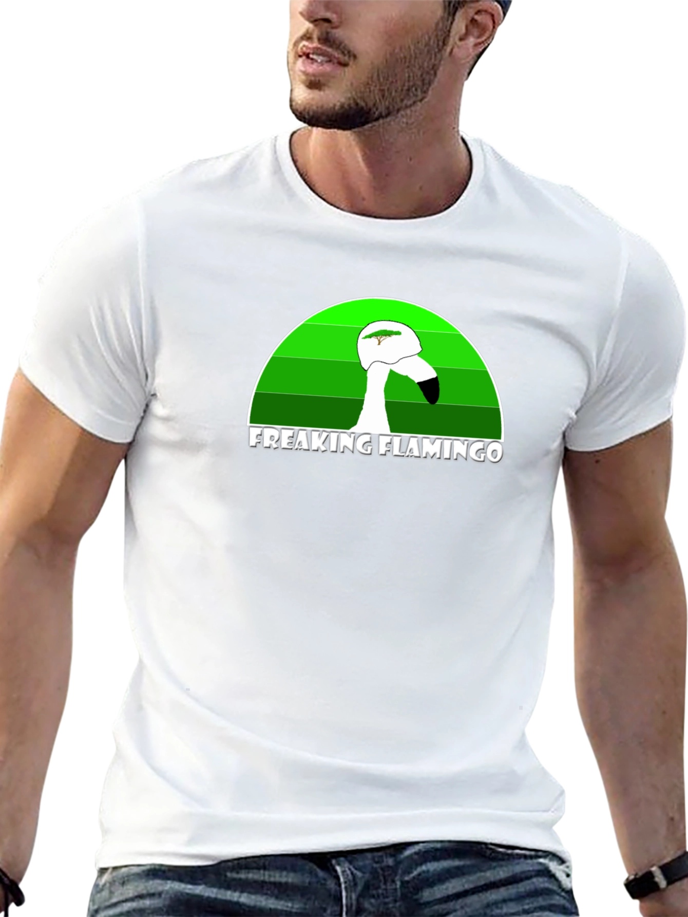 Freaking Flamingo Graphic T-Shirt
