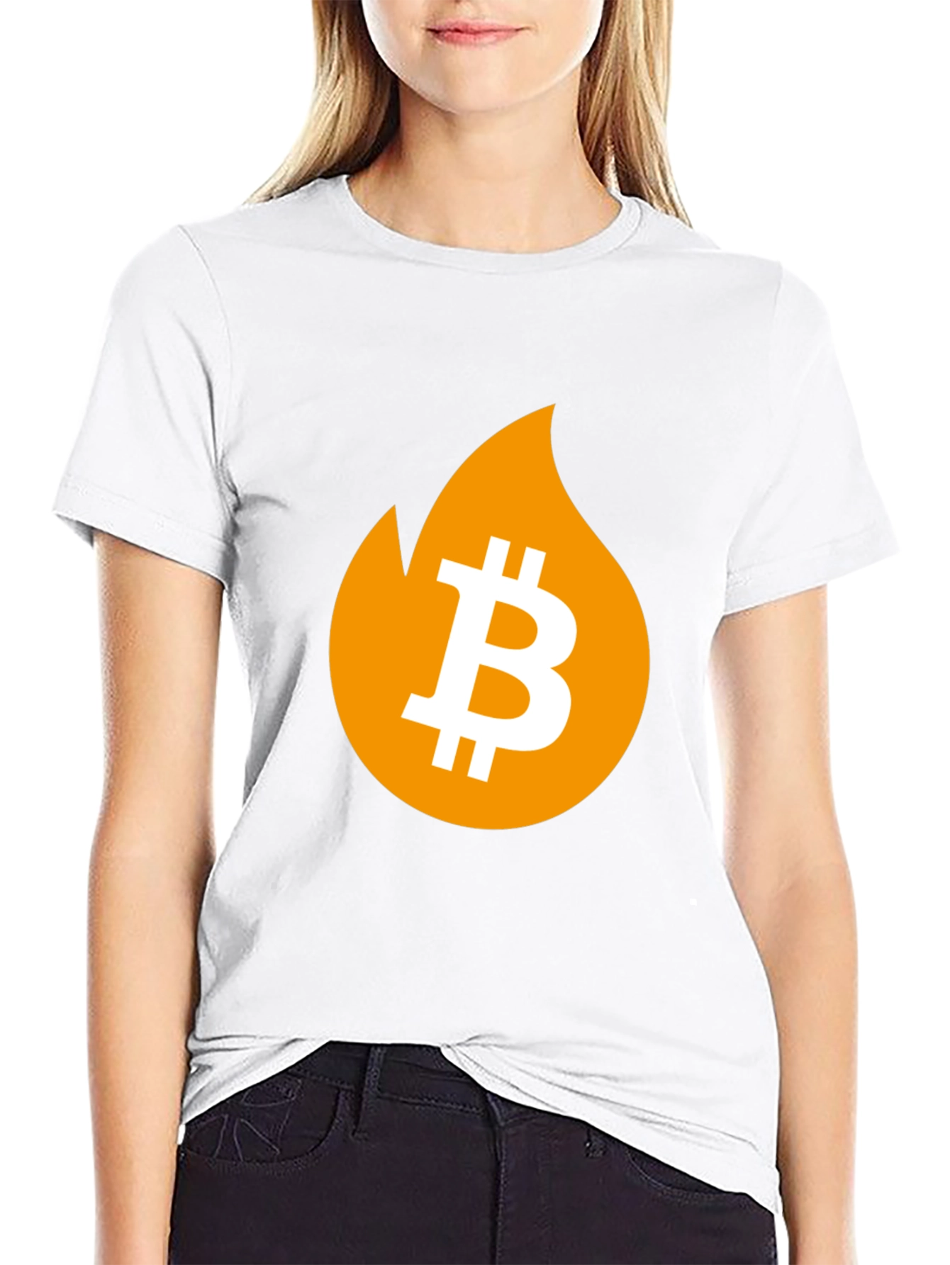 Bitcoin Flame Graphic T-Shirt - Crypto Fashion