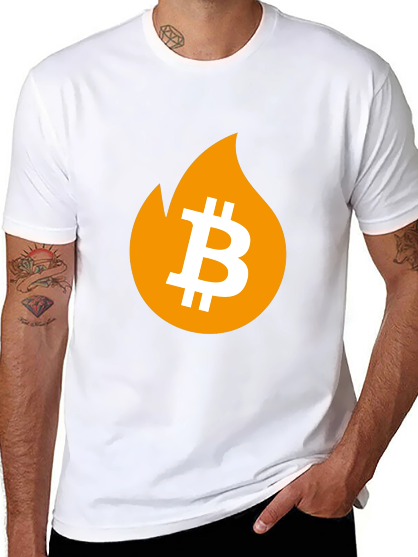 Bitcoin Flame Graphic T-Shirt - Crypto Fashion