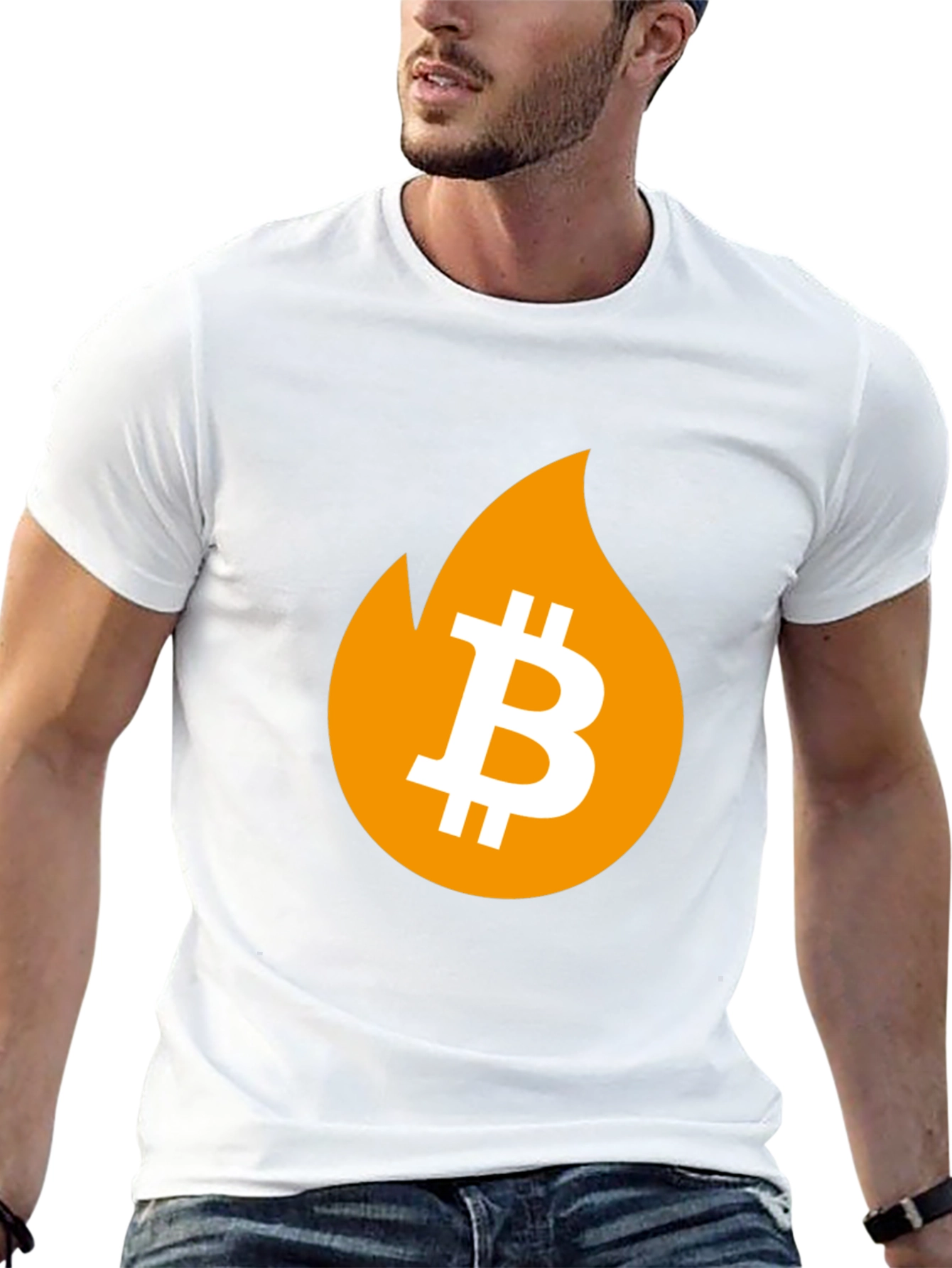 Bitcoin Flame Graphic T-Shirt - Crypto Fashion