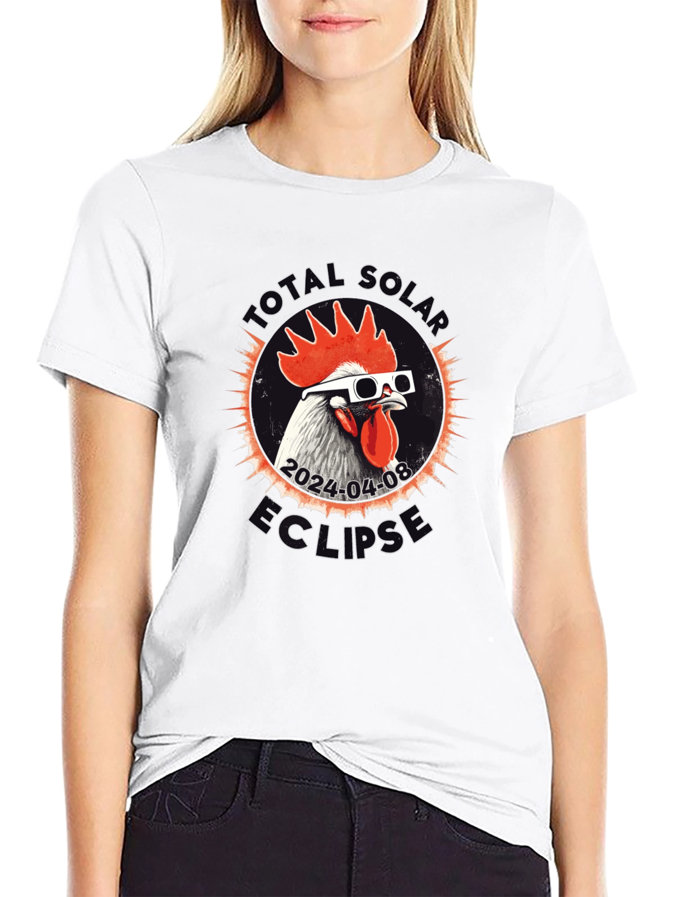 Total Solar Eclipse Chicken T-Shirt