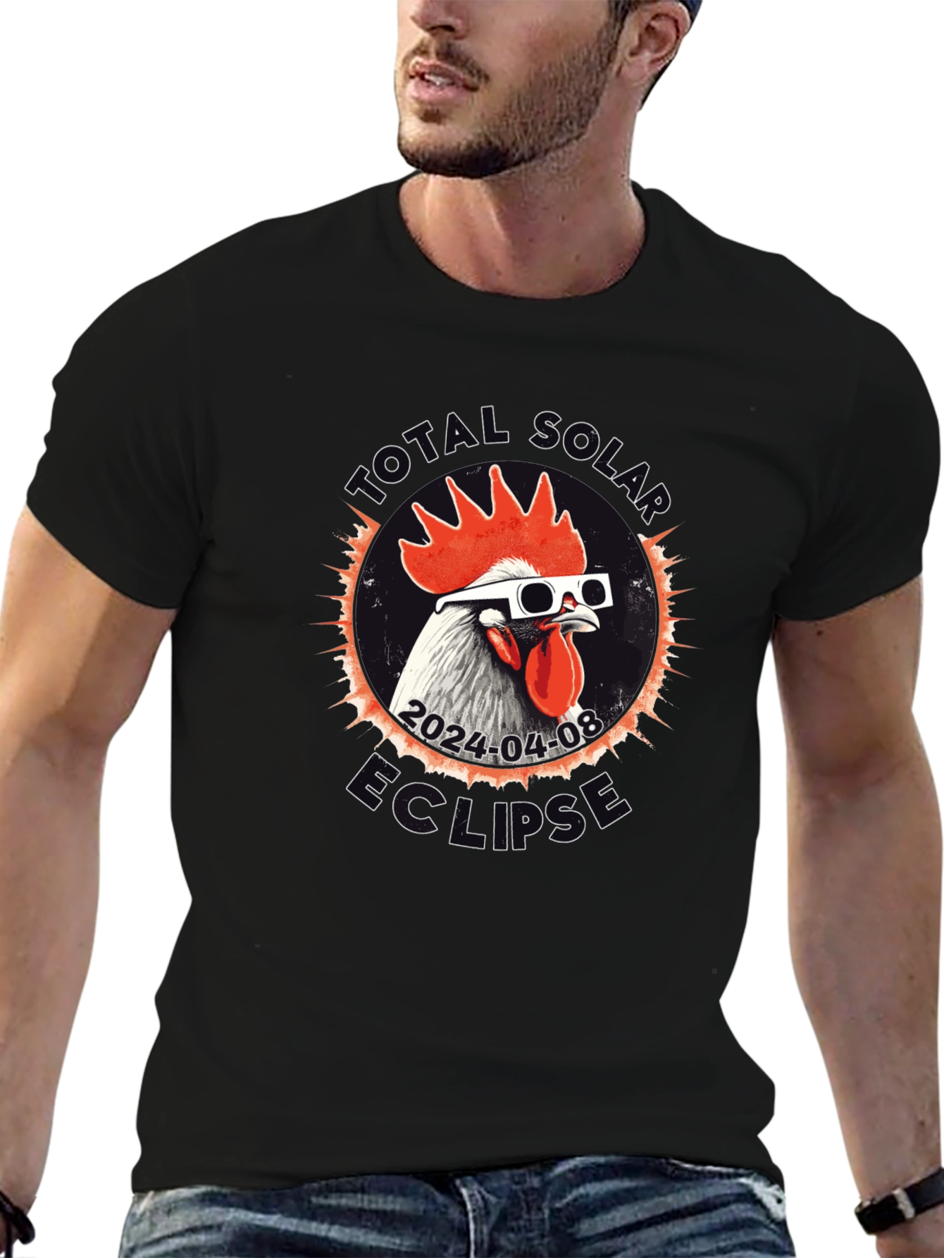 Total Solar Eclipse Chicken T-Shirt