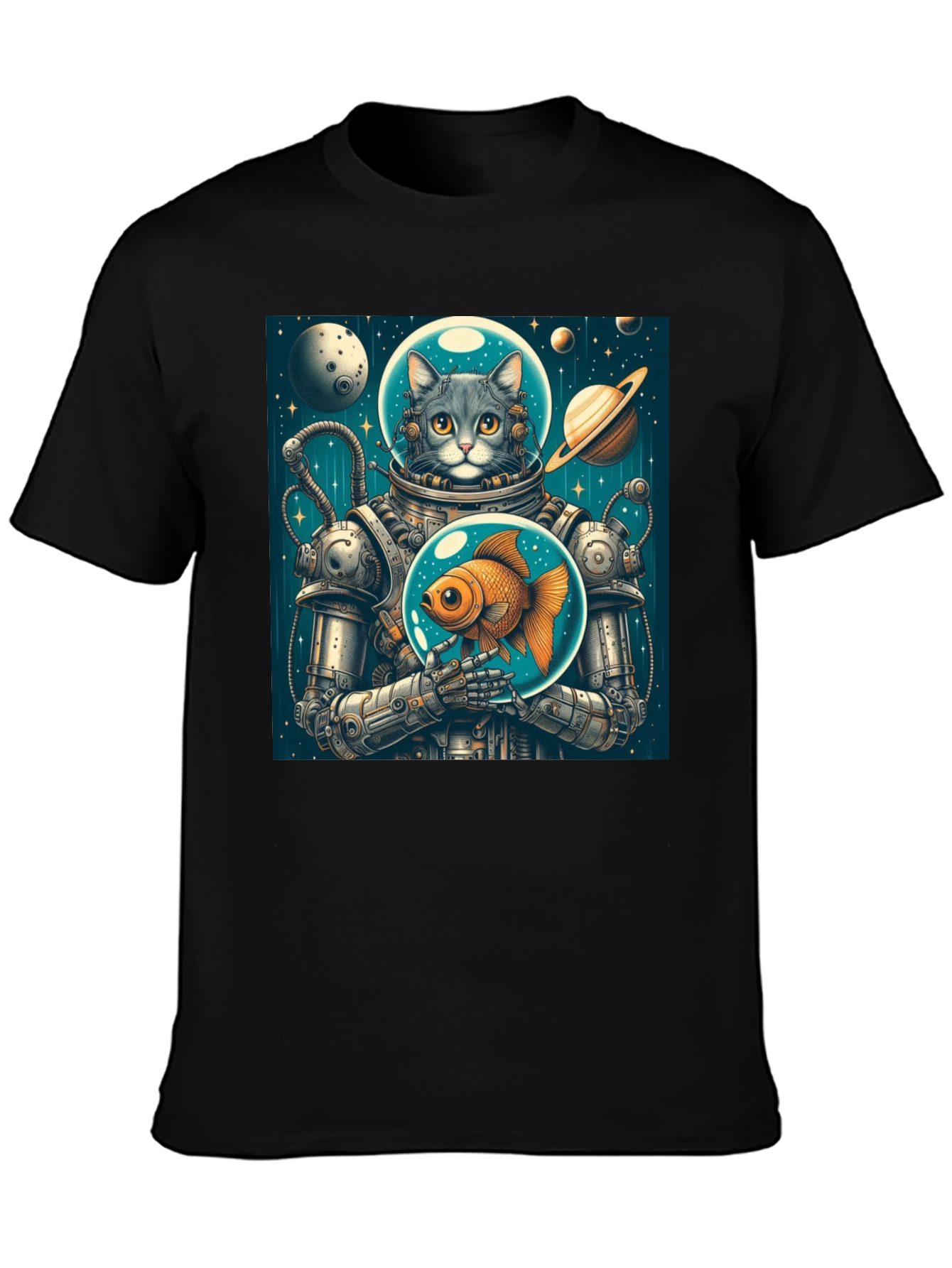 Cosmic Cat Astronaut T-Shirt