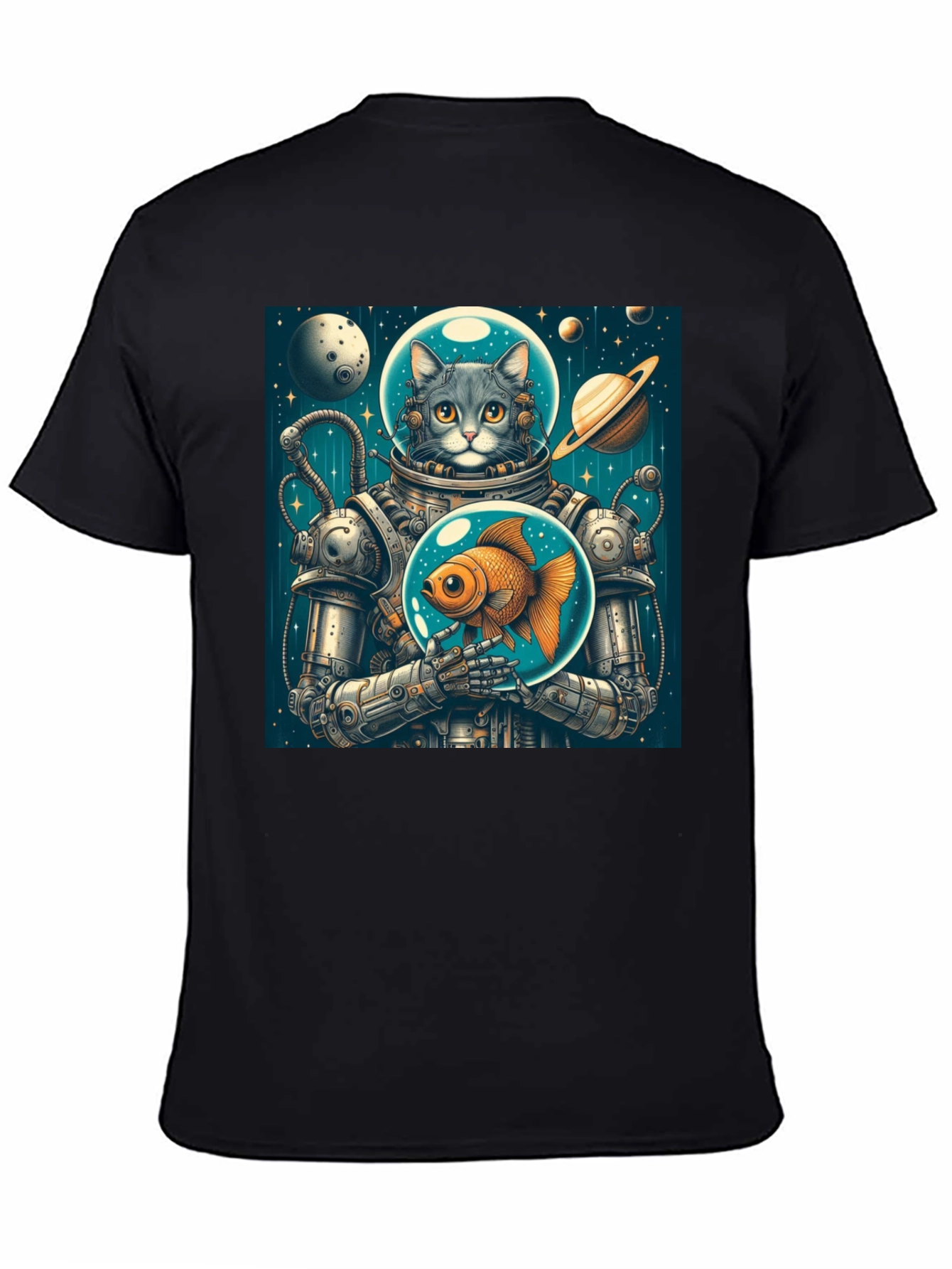 Cosmic Cat Astronaut T-Shirt