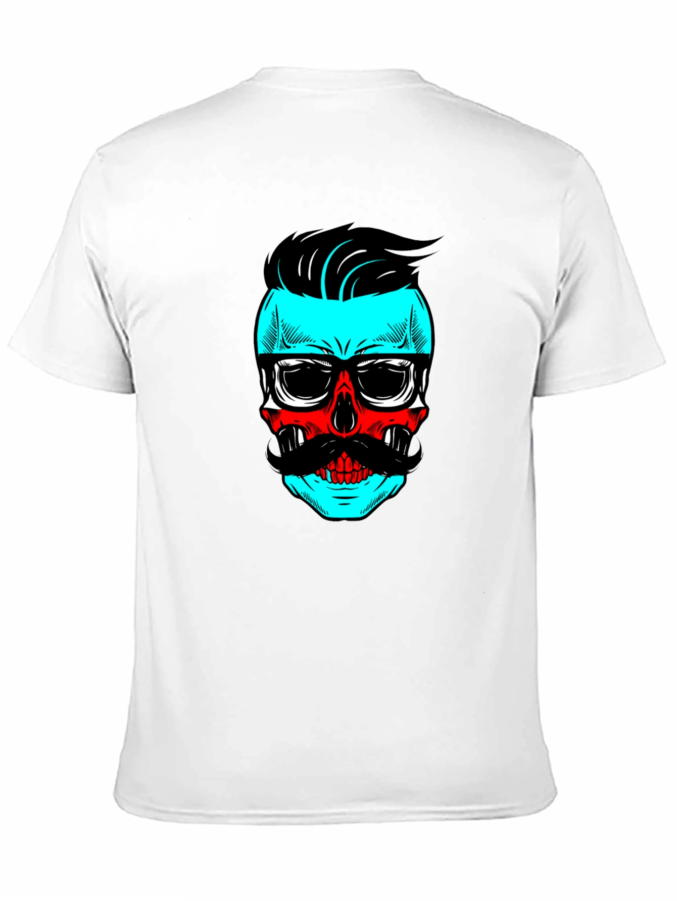 Hipster Skull Graphic Tee - Cool Black T-Shirt