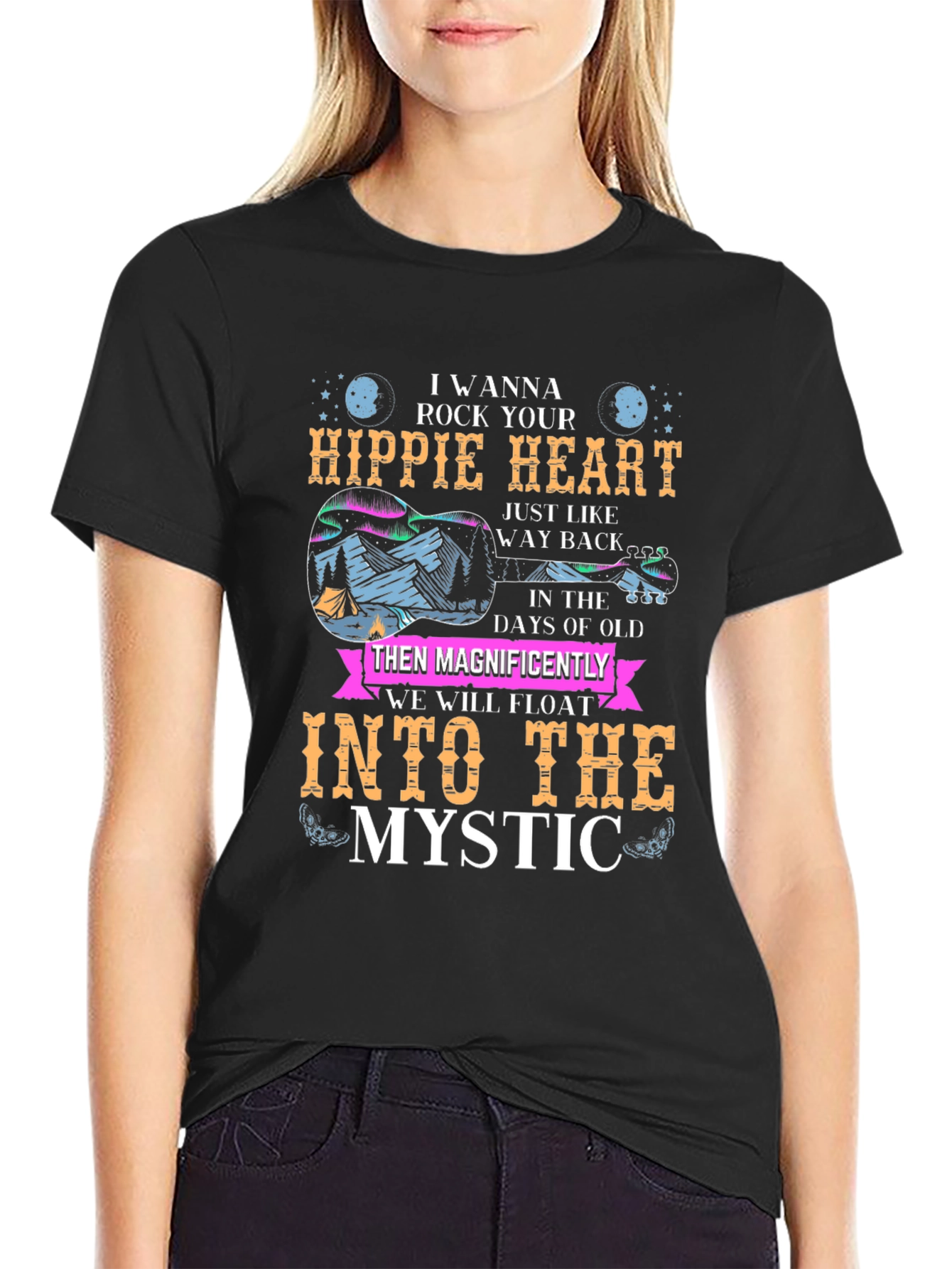 Hippie Heart Mystic Graphic T-Shirt