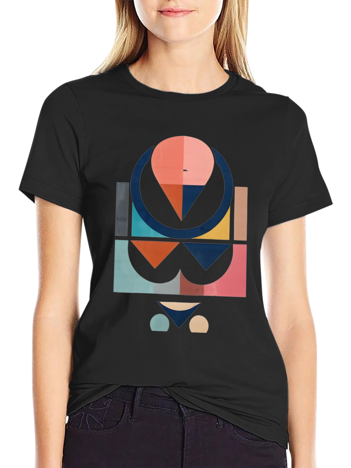Geometric Design Tee - Modern Art Shirt