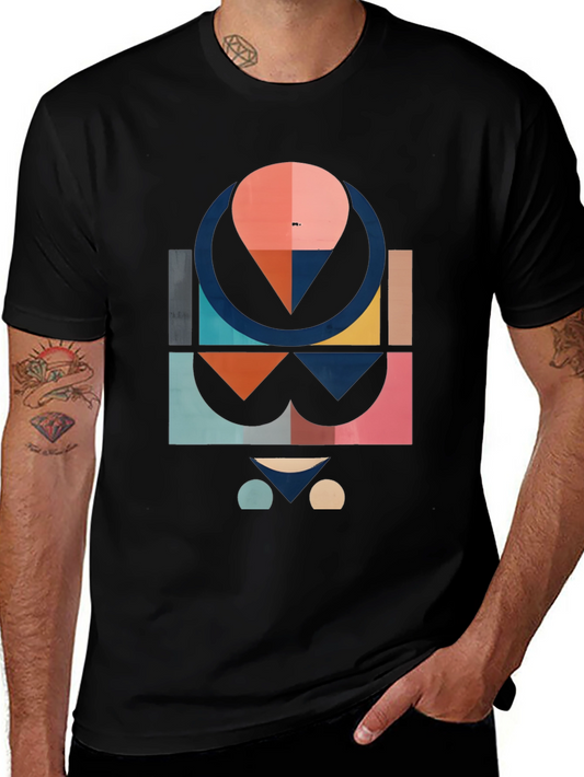 Geometric Design Tee - Modern Art Shirt